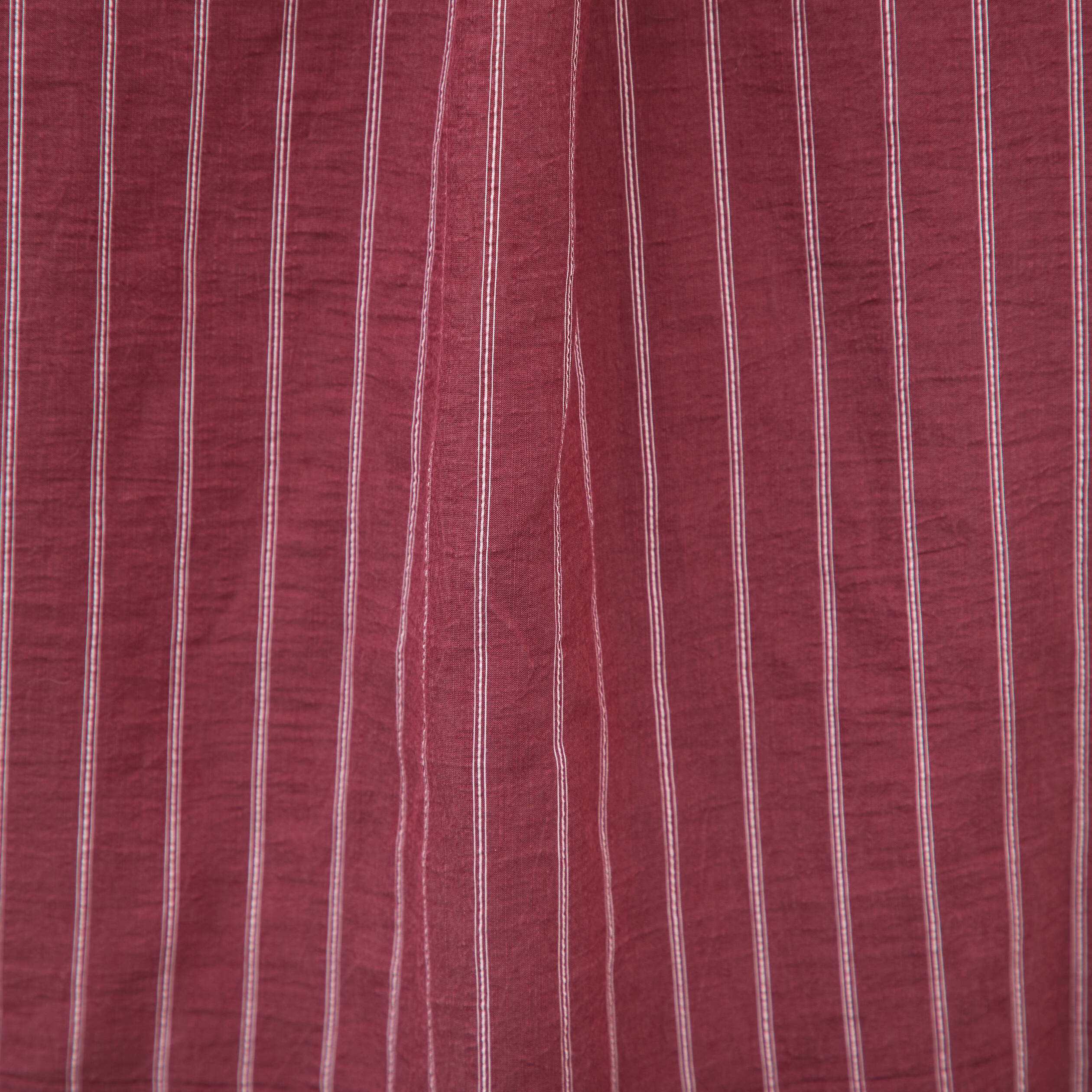 Chemise droite manches longues fluide bordeaux femme