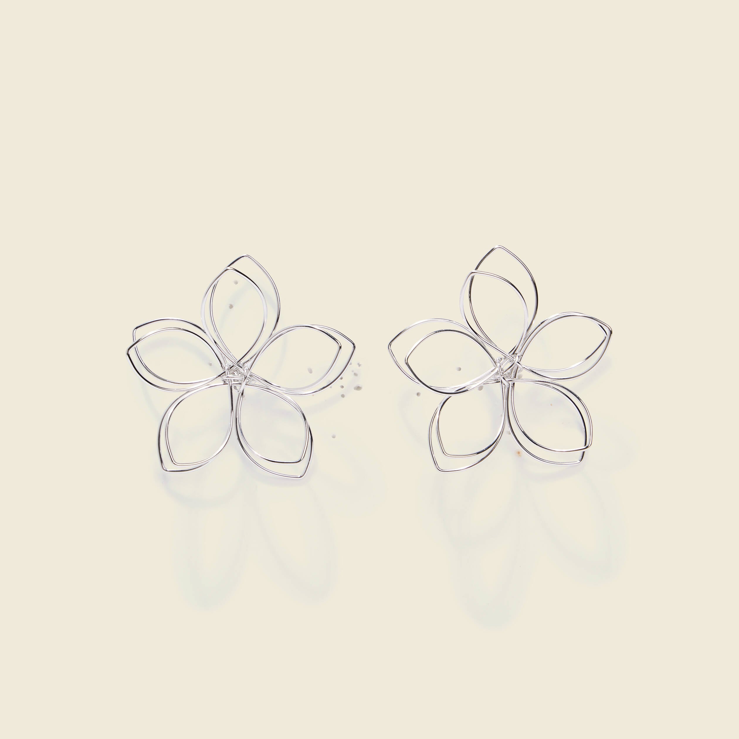 Boucles d'oreilles clous couleur argent femme