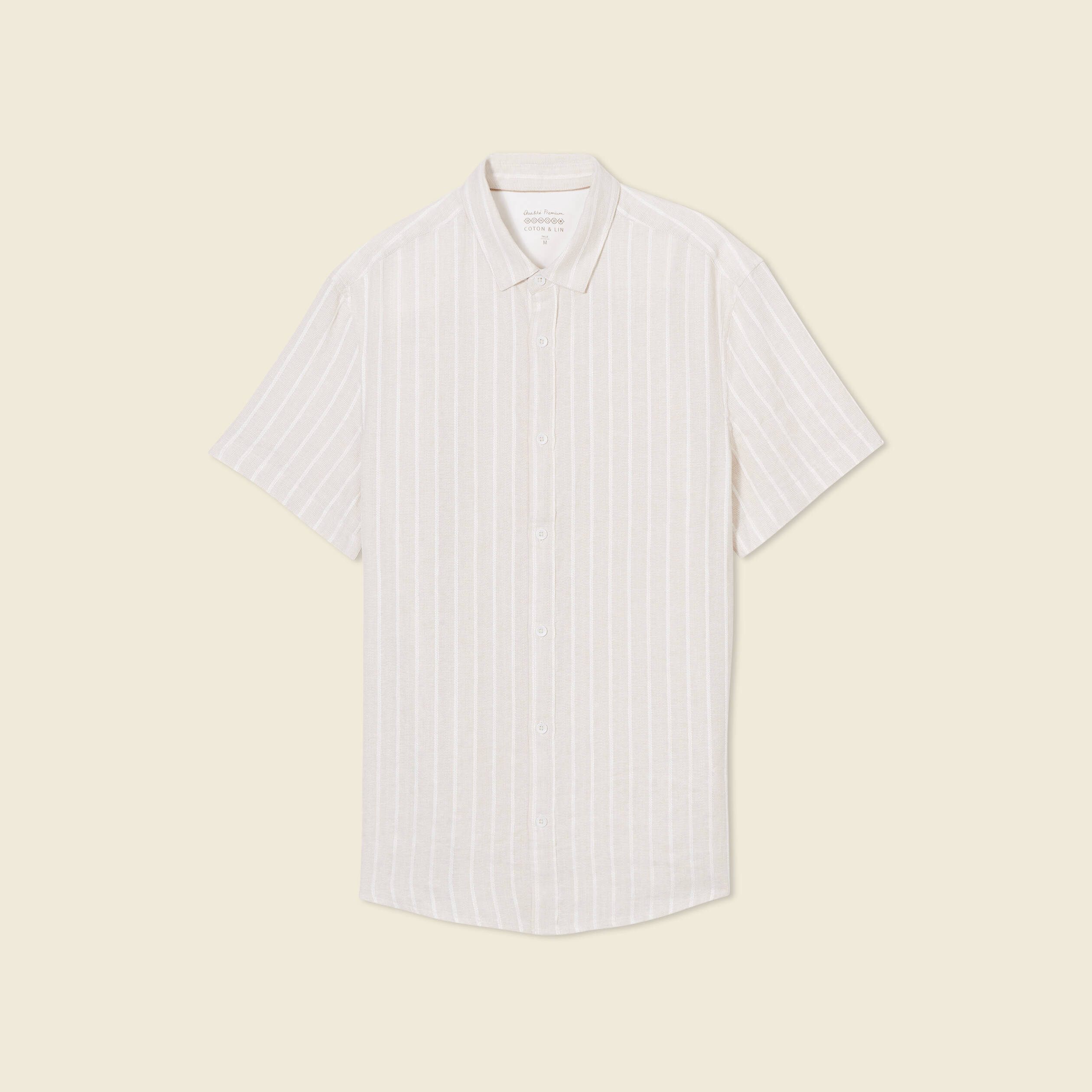 chemise manches courtes ecru homme Chemise manches courtes ecru homme