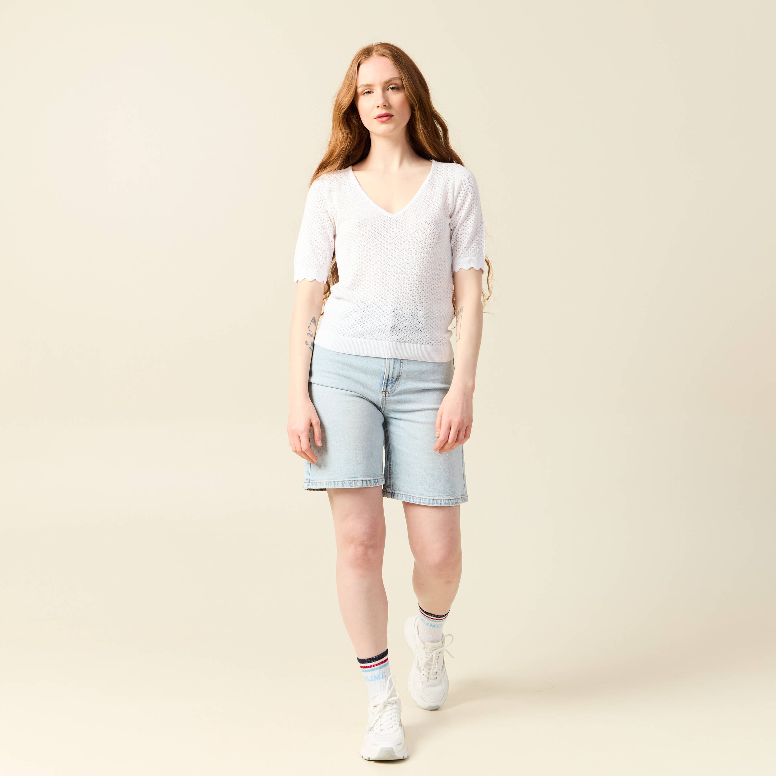 pull manches courtes ajoure blanc femme Pull manches courtes ajouré blanc femme