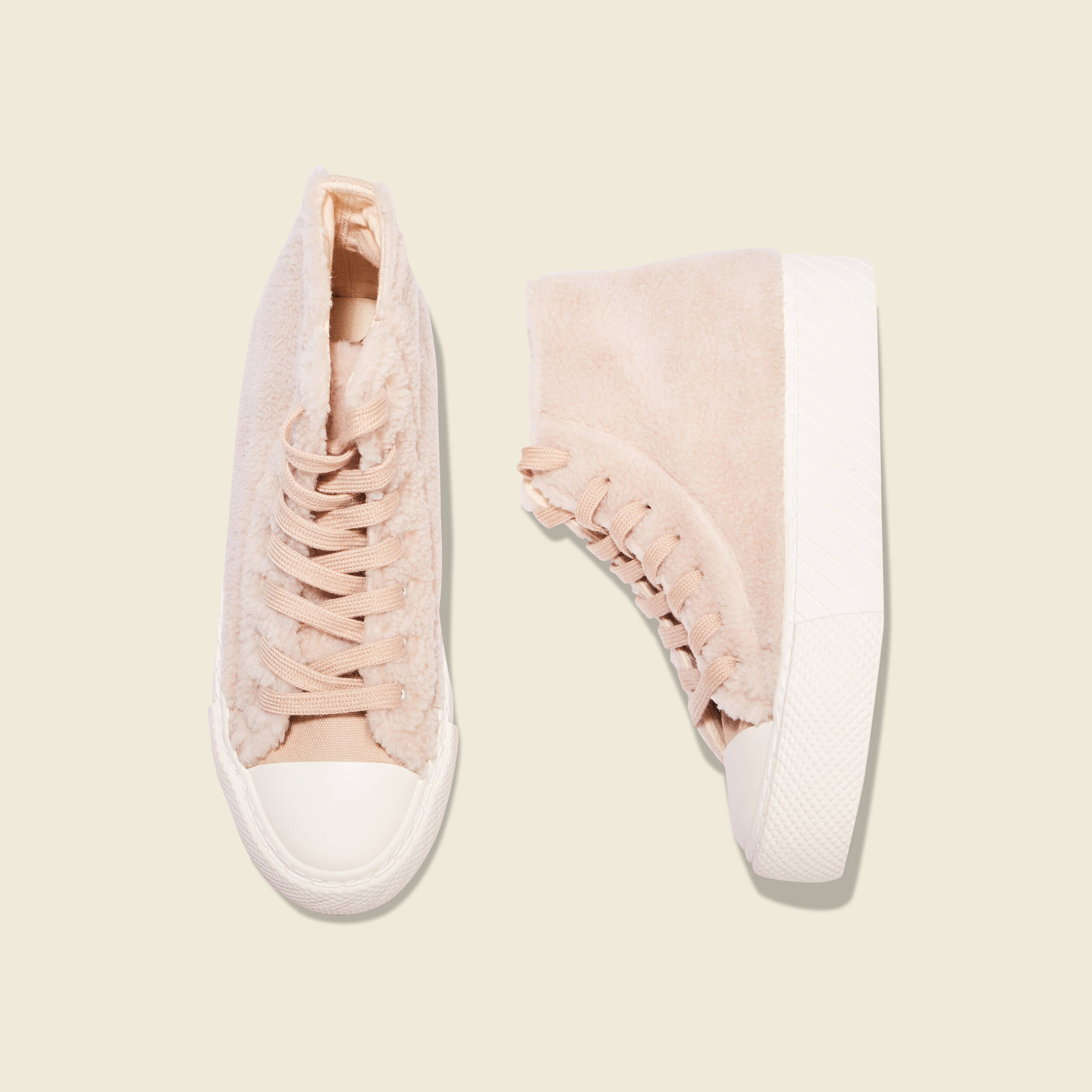 basket femme avec fourrure