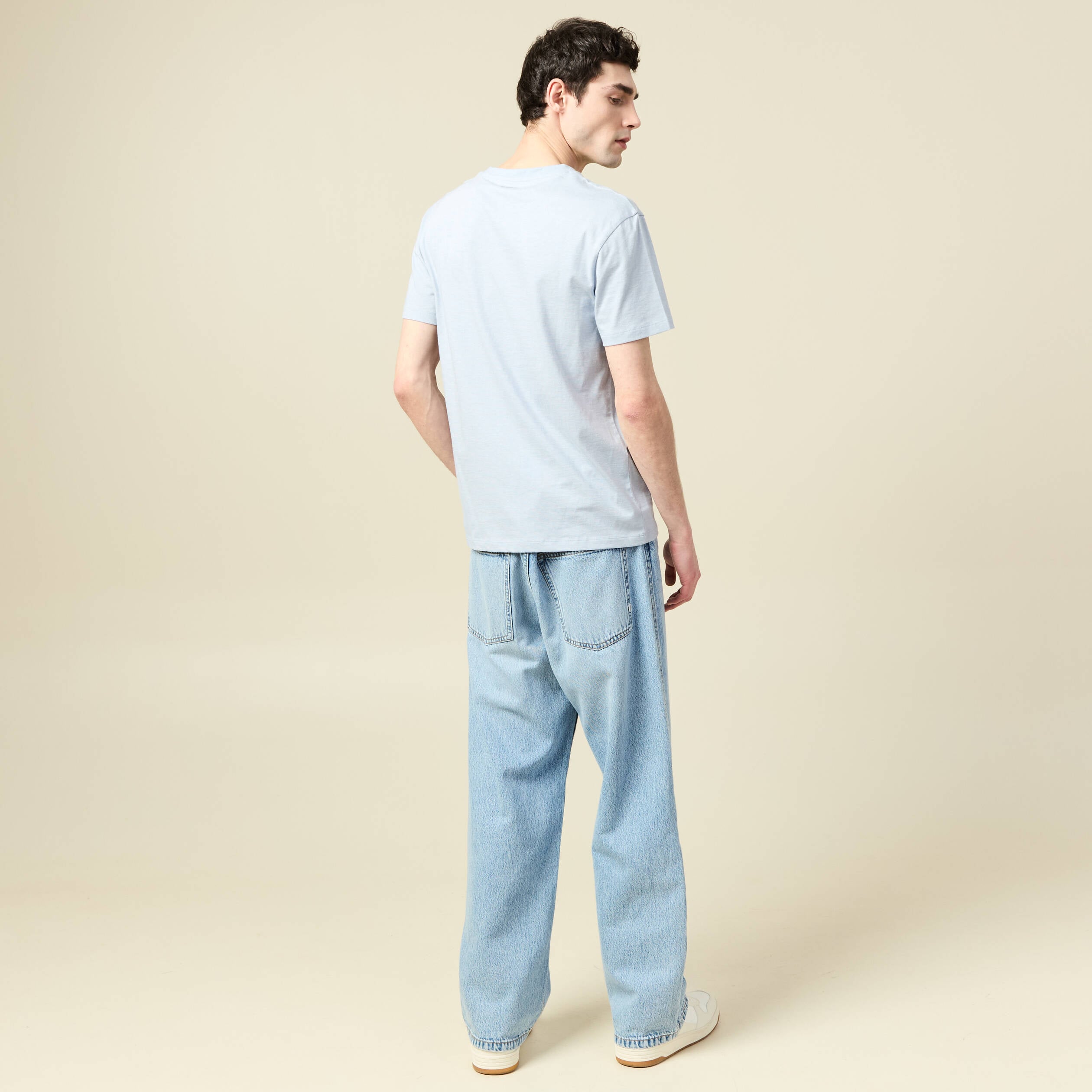 T-shirt manches courtes homme bleu gris homme