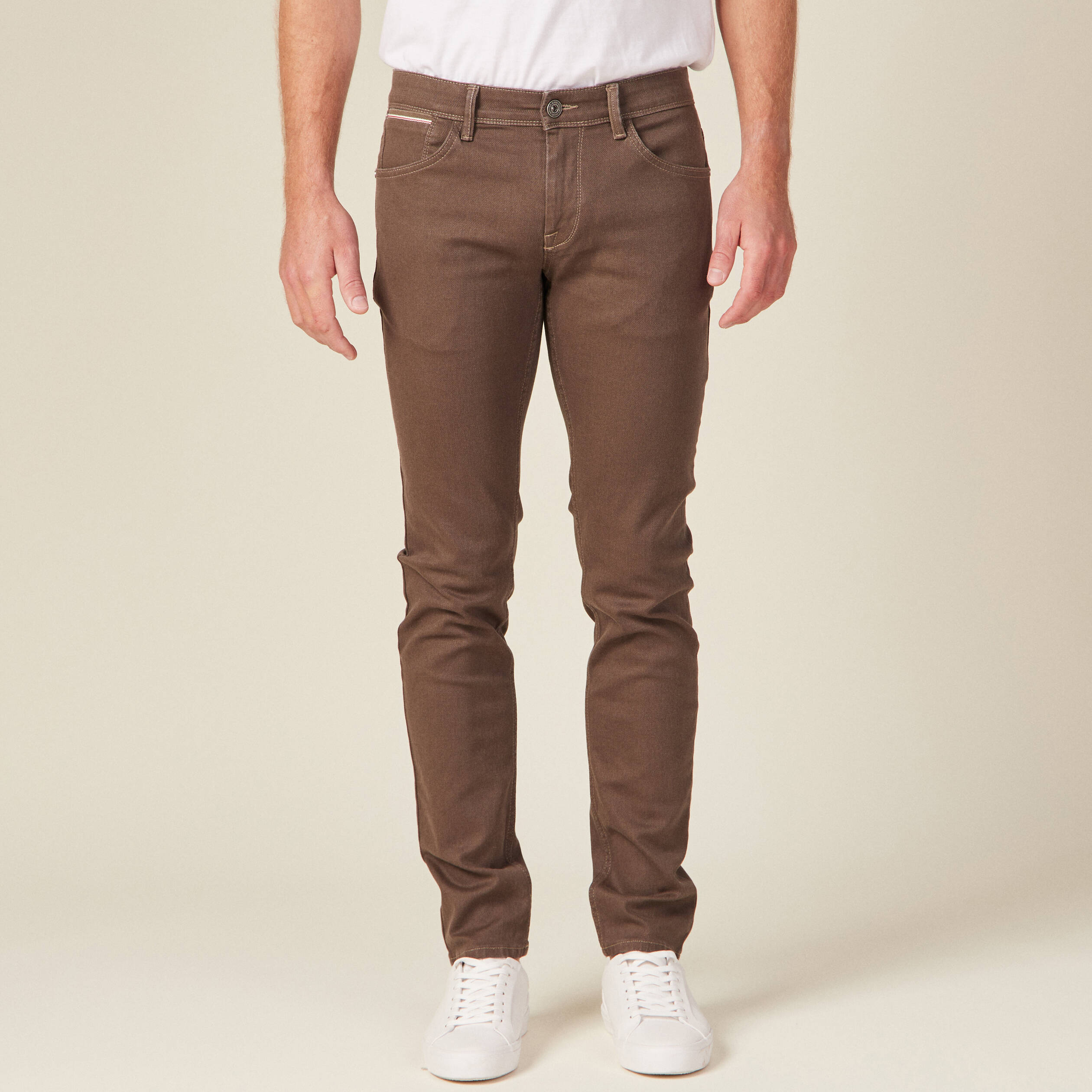 jeans slim taupe homme Jeans slim taupe homme