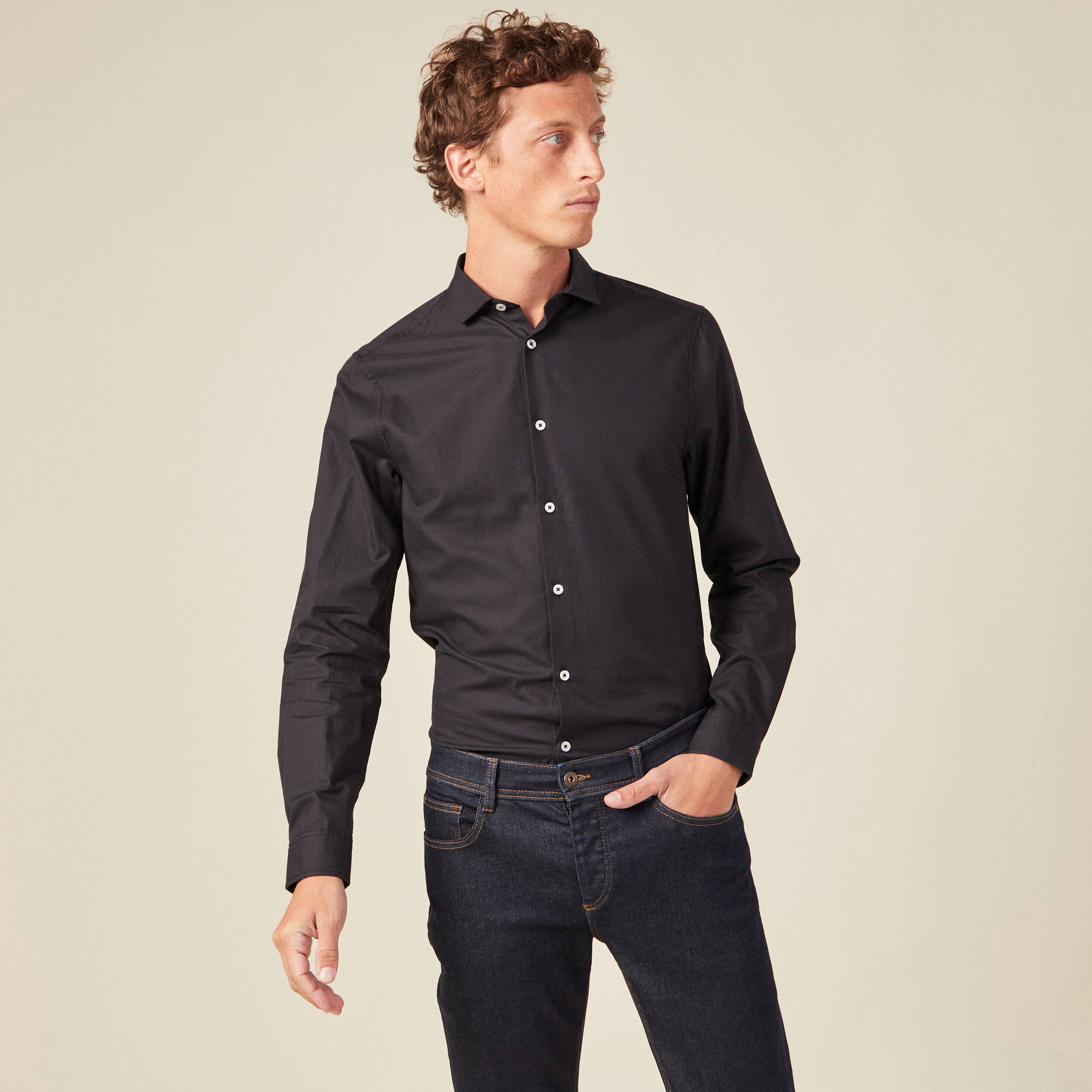 chemise eco responsable noir homme Chemise éco-responsable noir homme