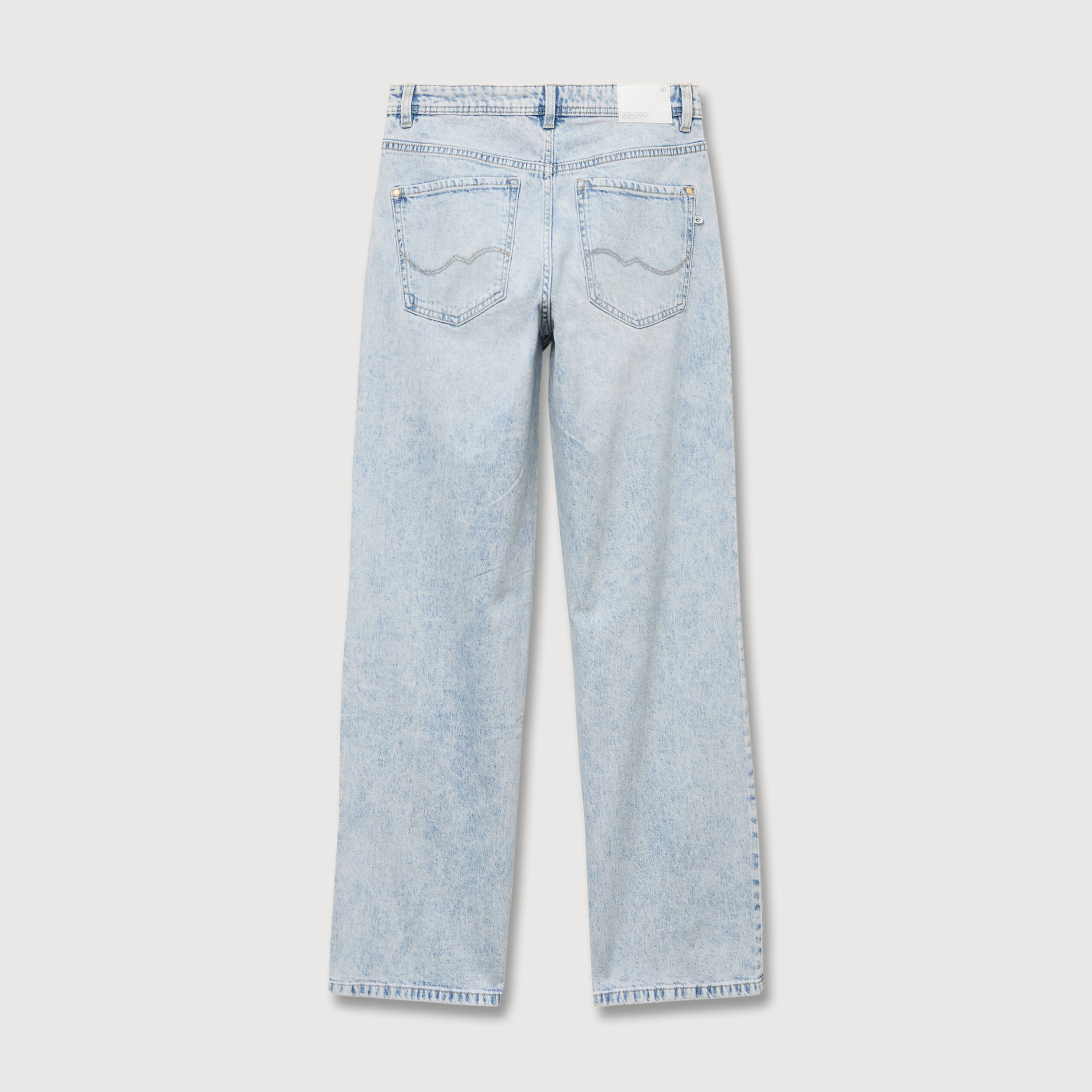 Jeans large taille standard denim snow bleu femme