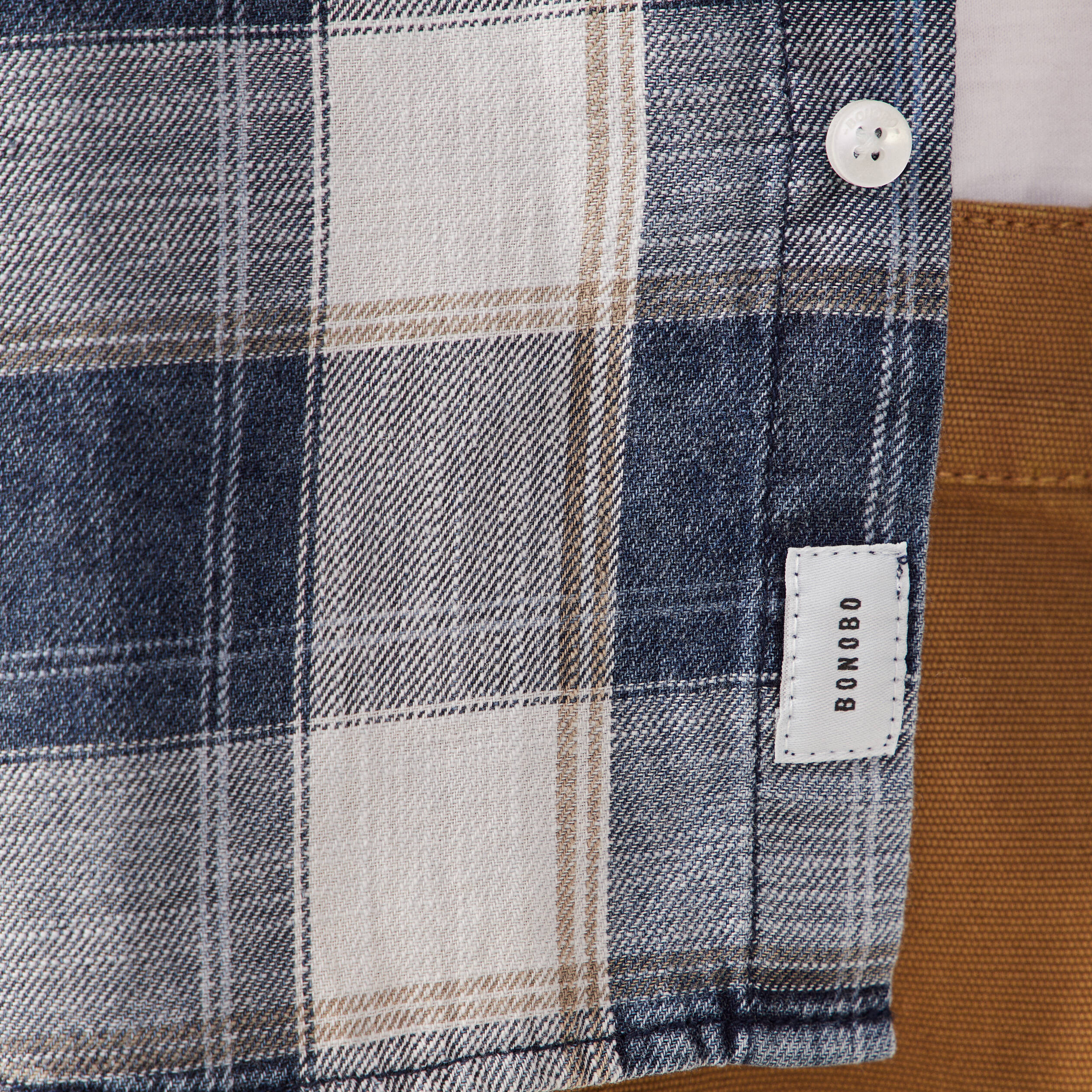 Chemise manches longues ecru homme