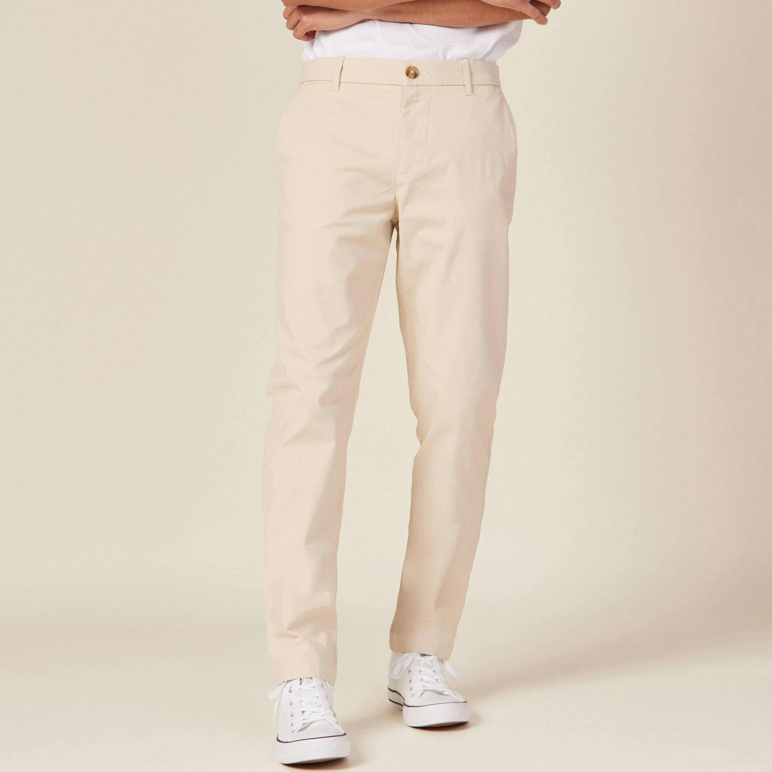 Pantalon chino longueur 32 sable homme