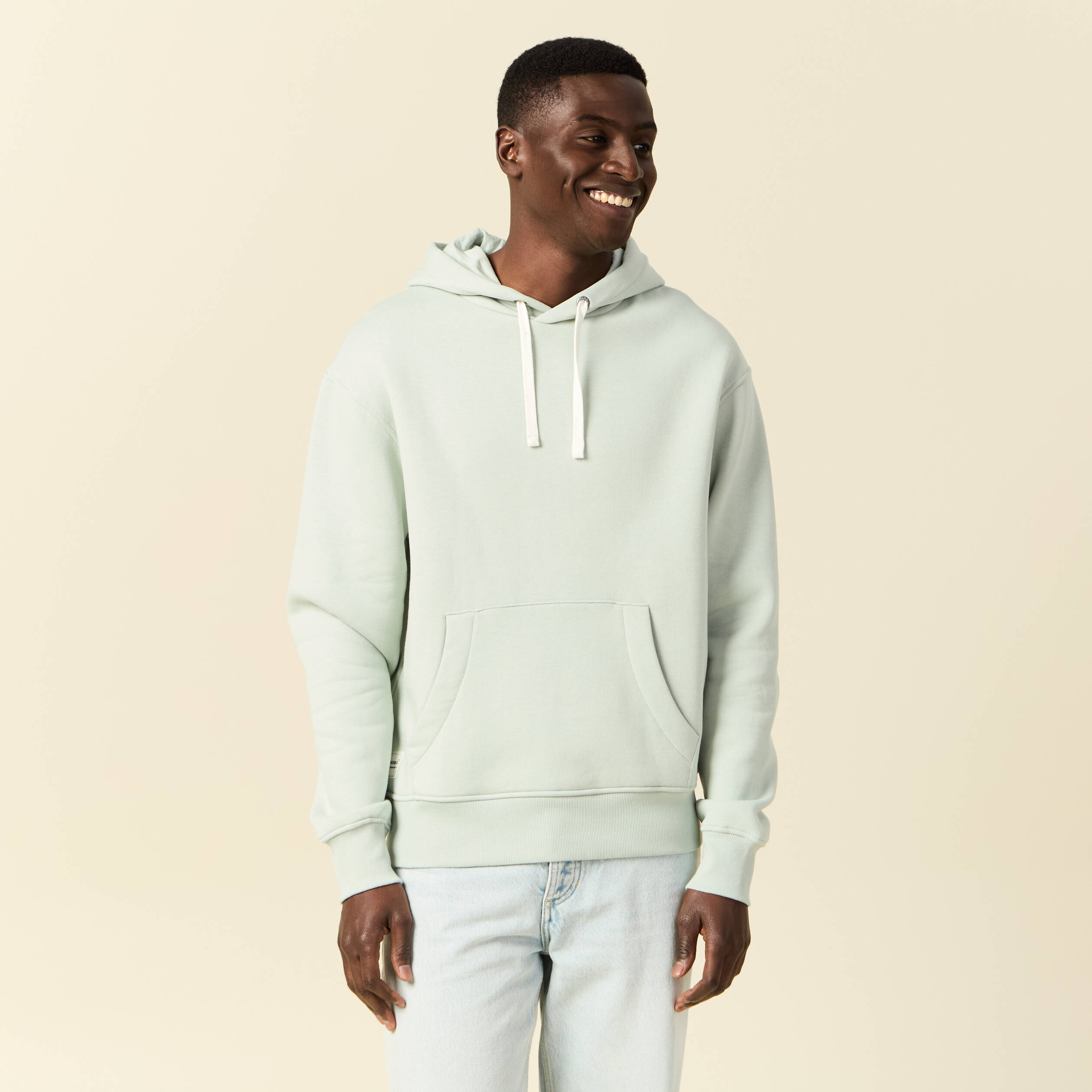 sweat a capuche vert clair homme Sweat à capuche vert clair homme