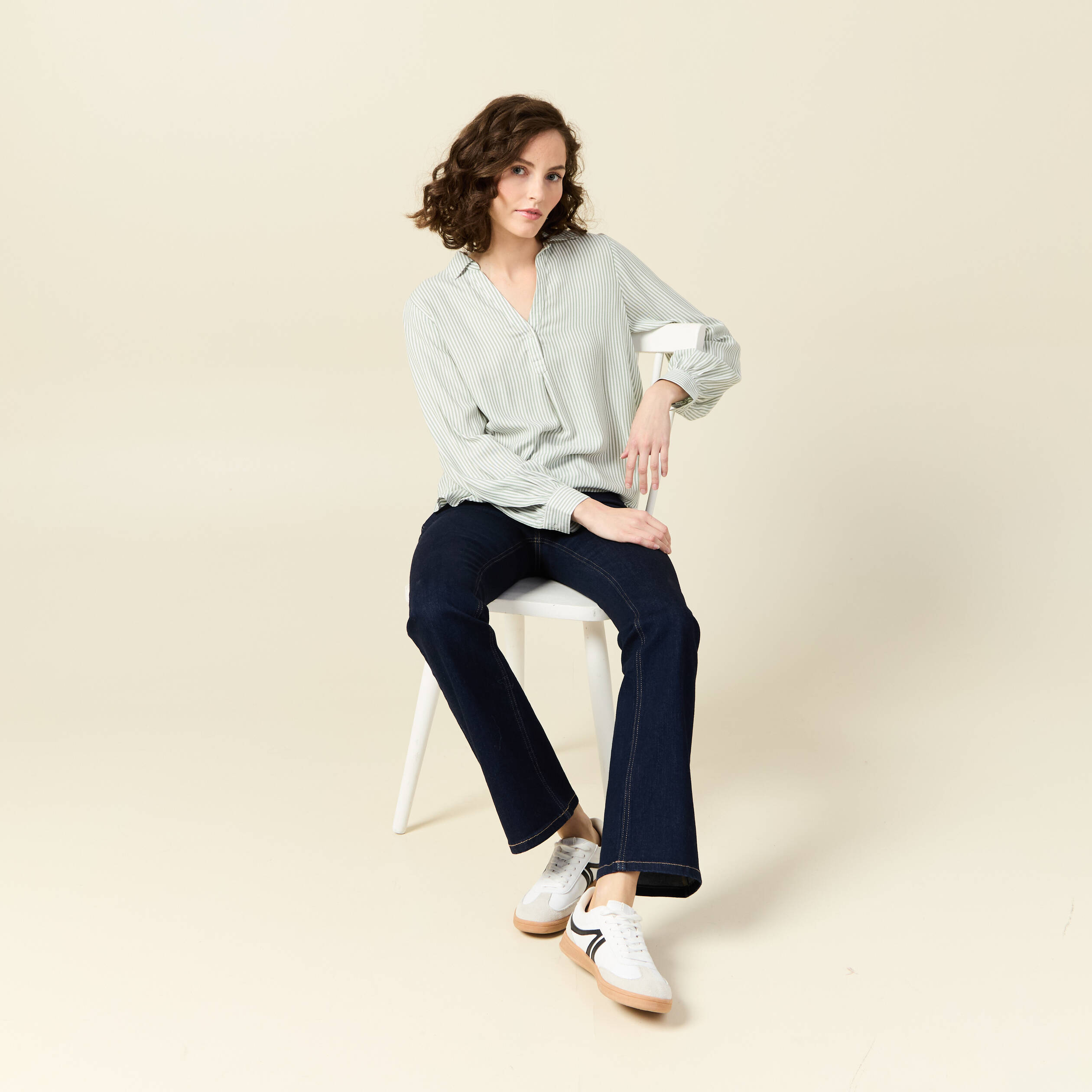 blouse manches longues vert olive femme Blouse manches longues vert olive femme