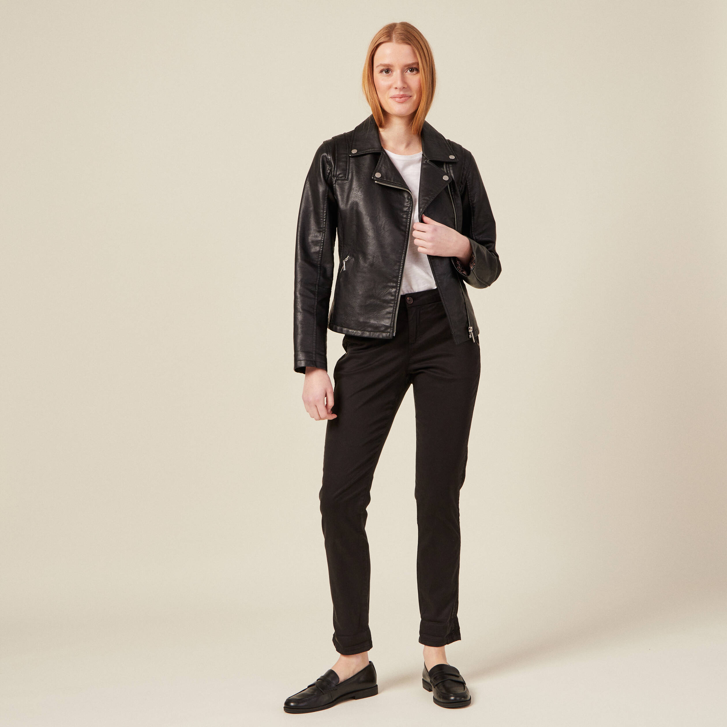 pantalon chino instinct noir femme Pantalon chino Instinct noir femme