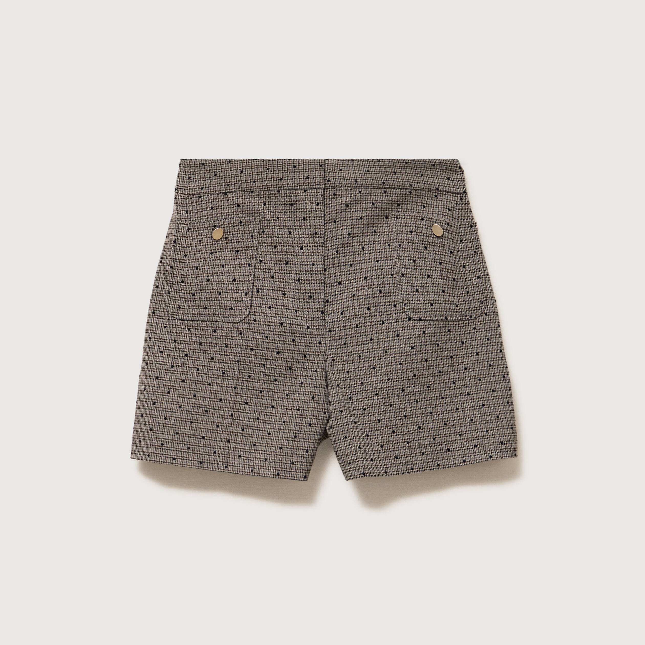 Short taille haute gris femme
