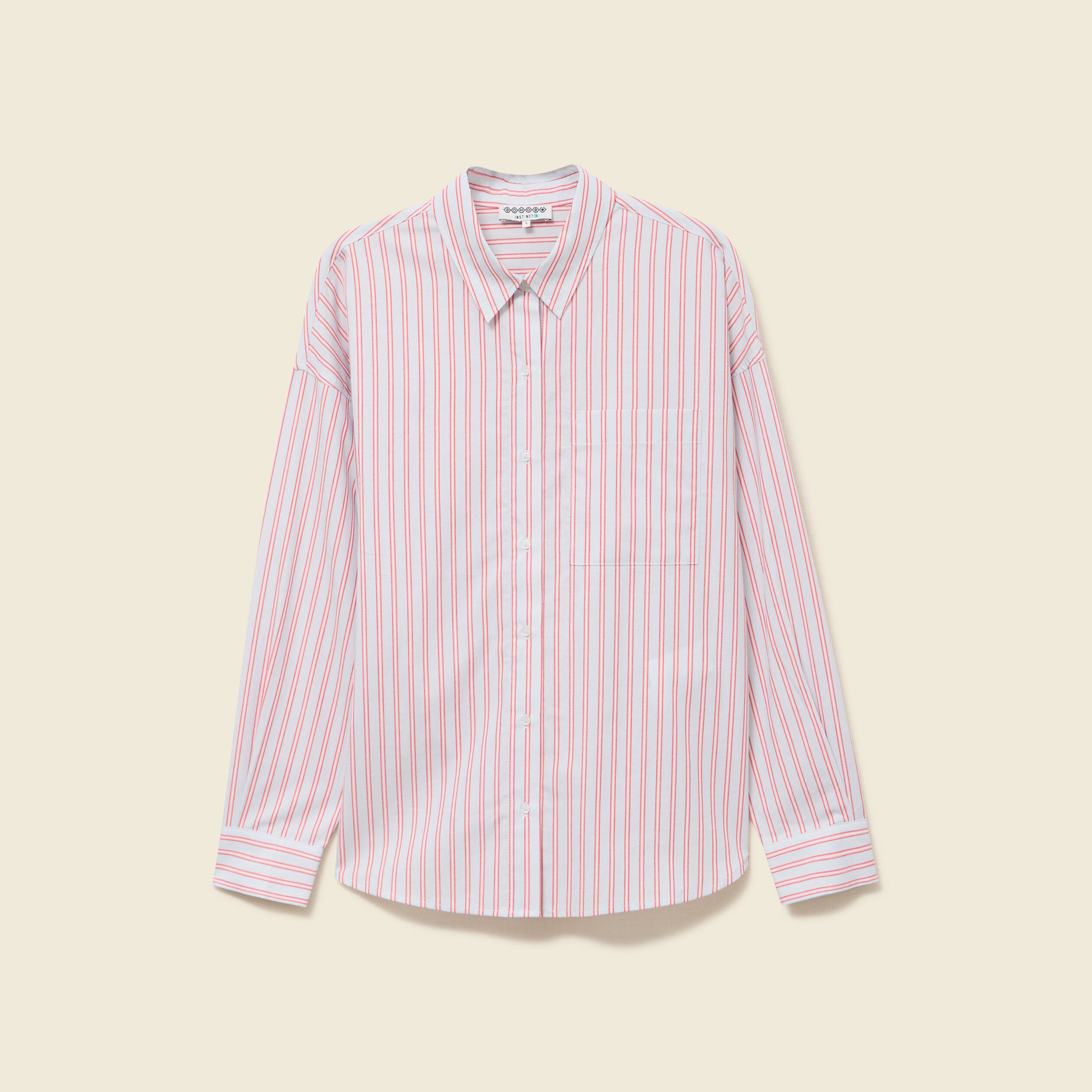 Chemise oversize en coton bleu ciel femme
