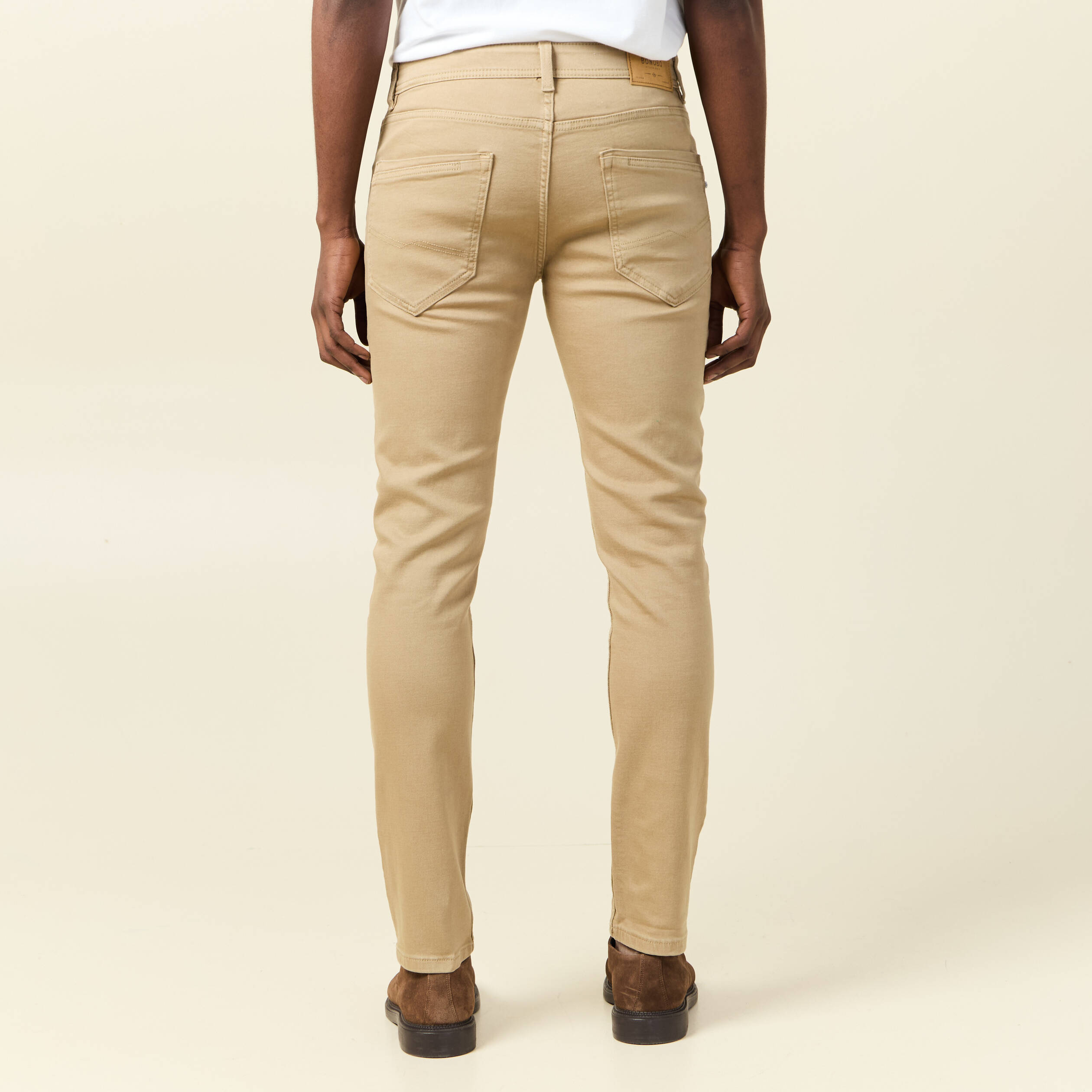 jeans slim eco responsable beige homme Jeans slim éco-responsable beige homme