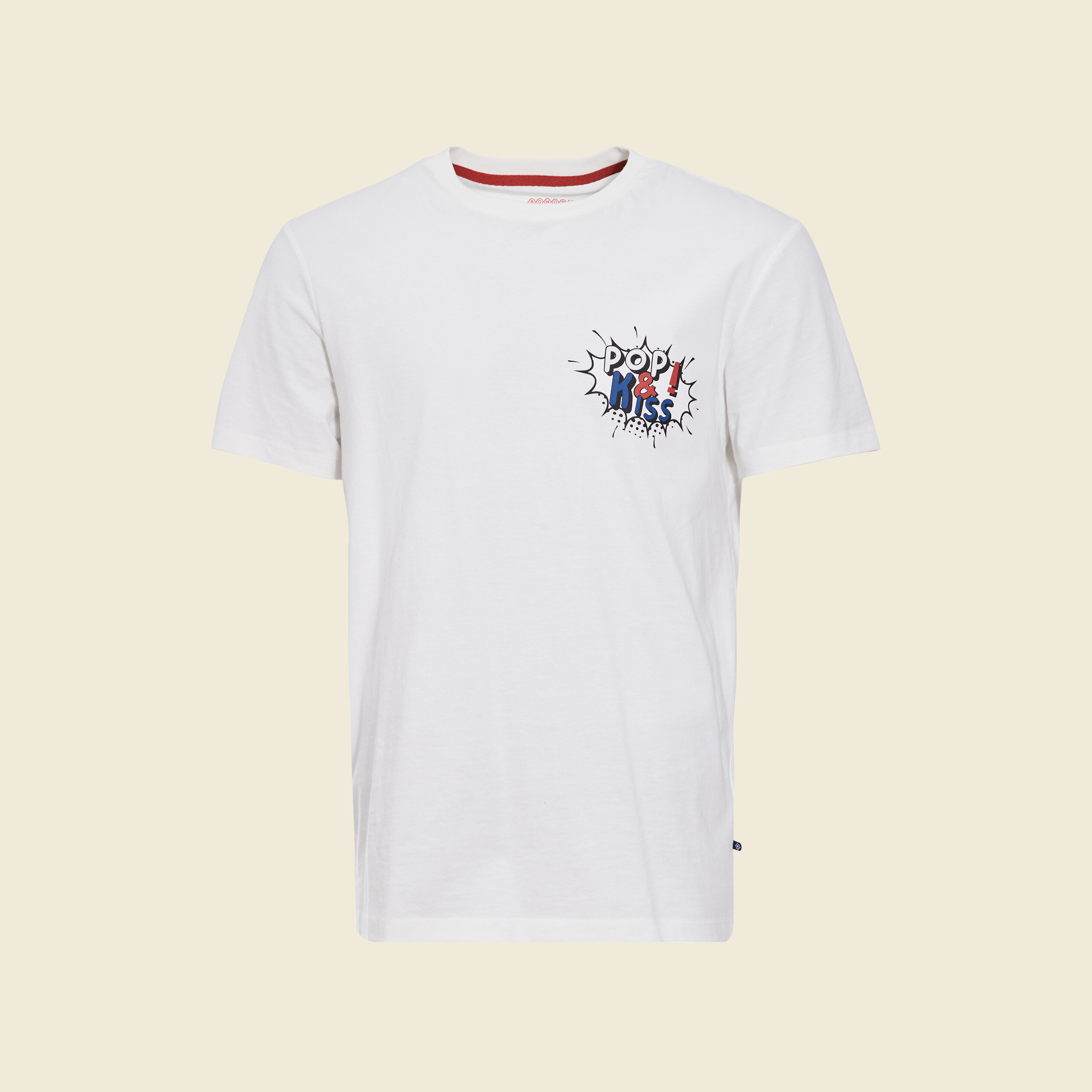 T-shirt manches courtes ecru homme
