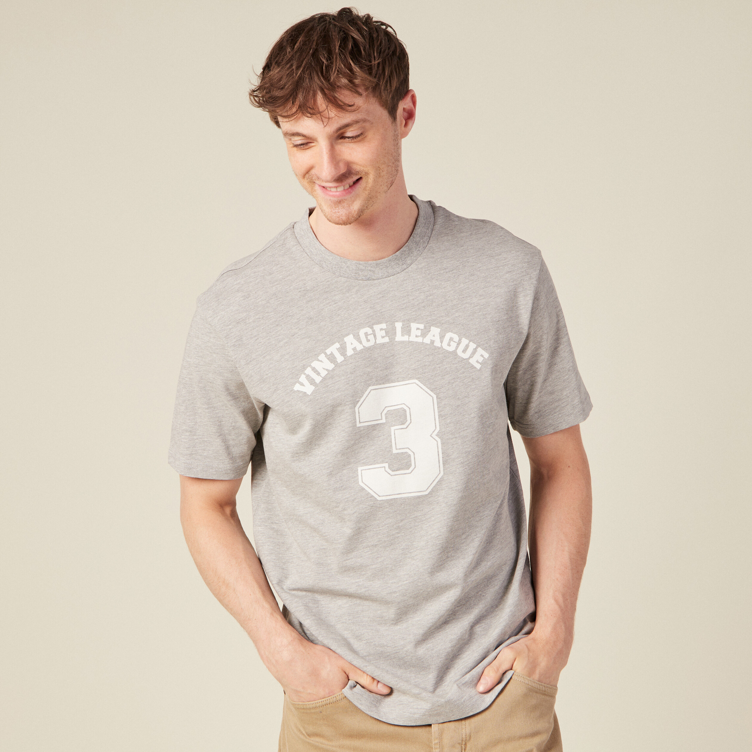 T-shirt manches courtes gris foncé homme