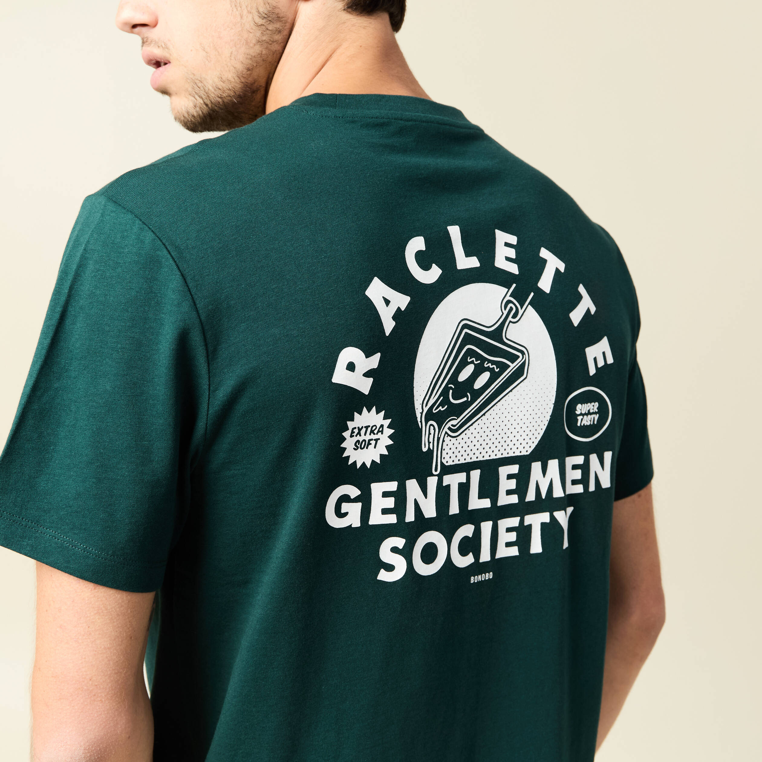 T-shirt manches courtes vert fonc&eacute; homme