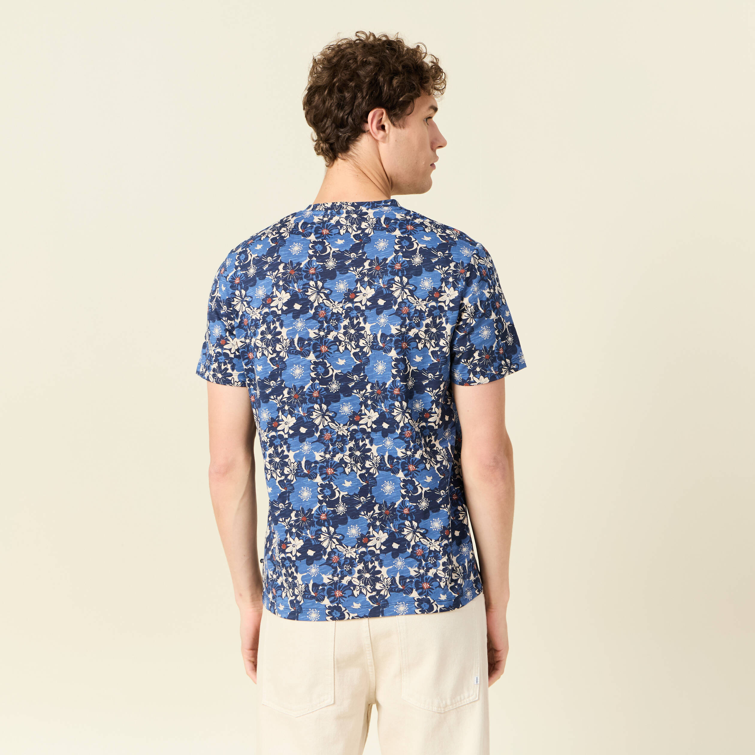 T-shirt manches courtes bleu foncé homme