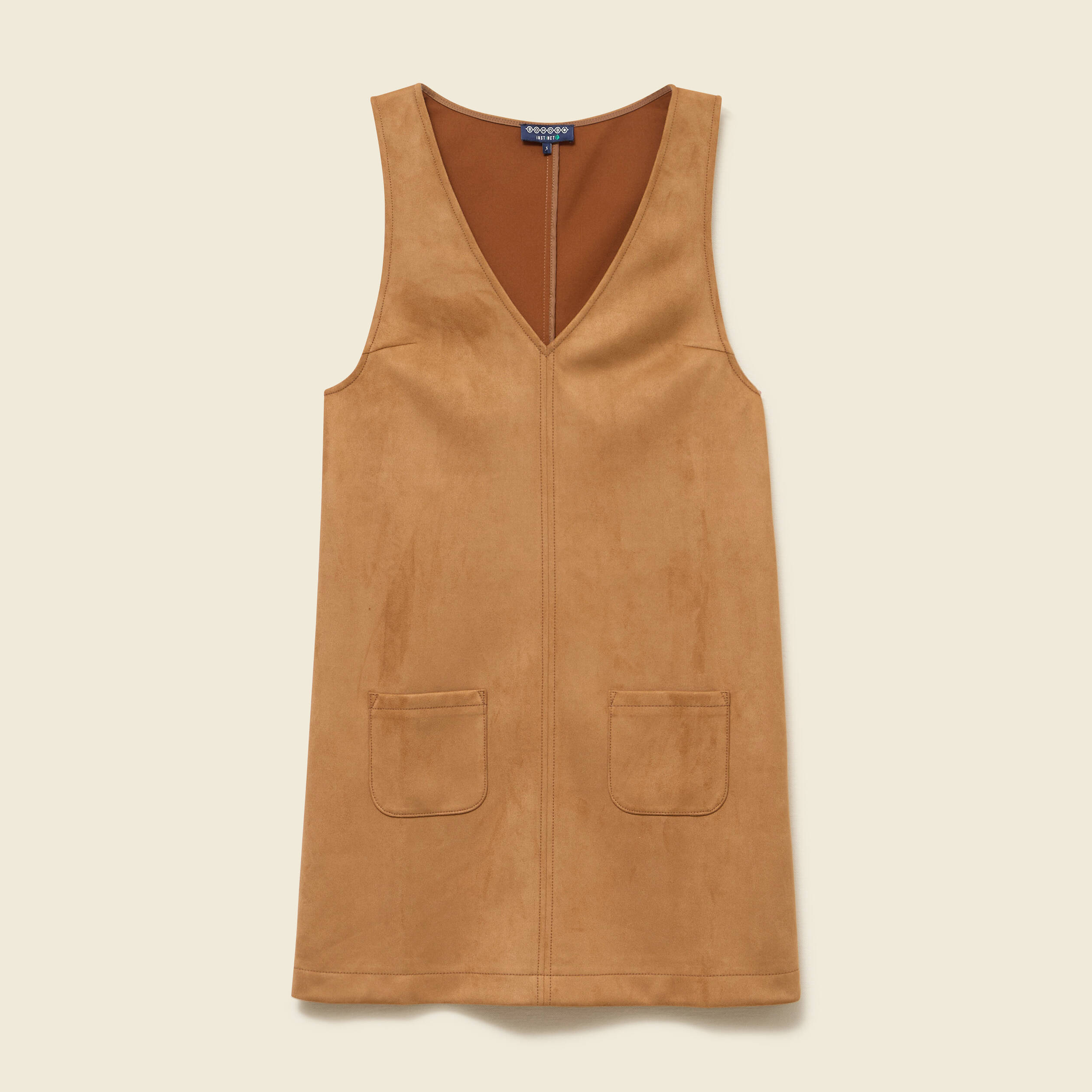 Robe manches tr&egrave;s courtes marron femme