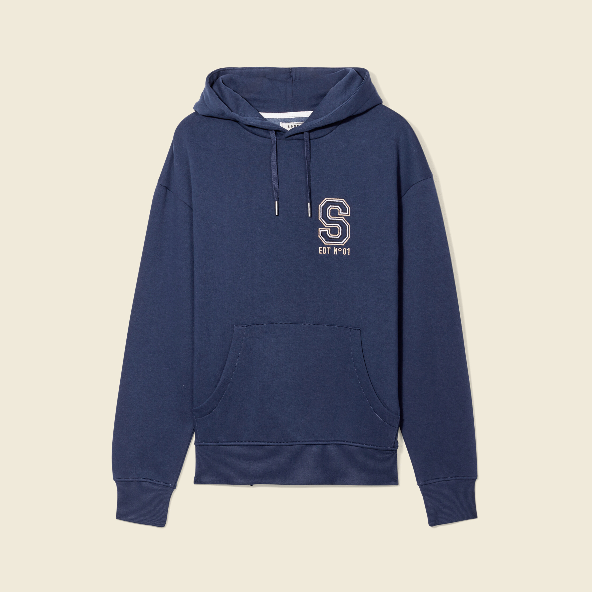 Sweat à capuche bleu marine homme