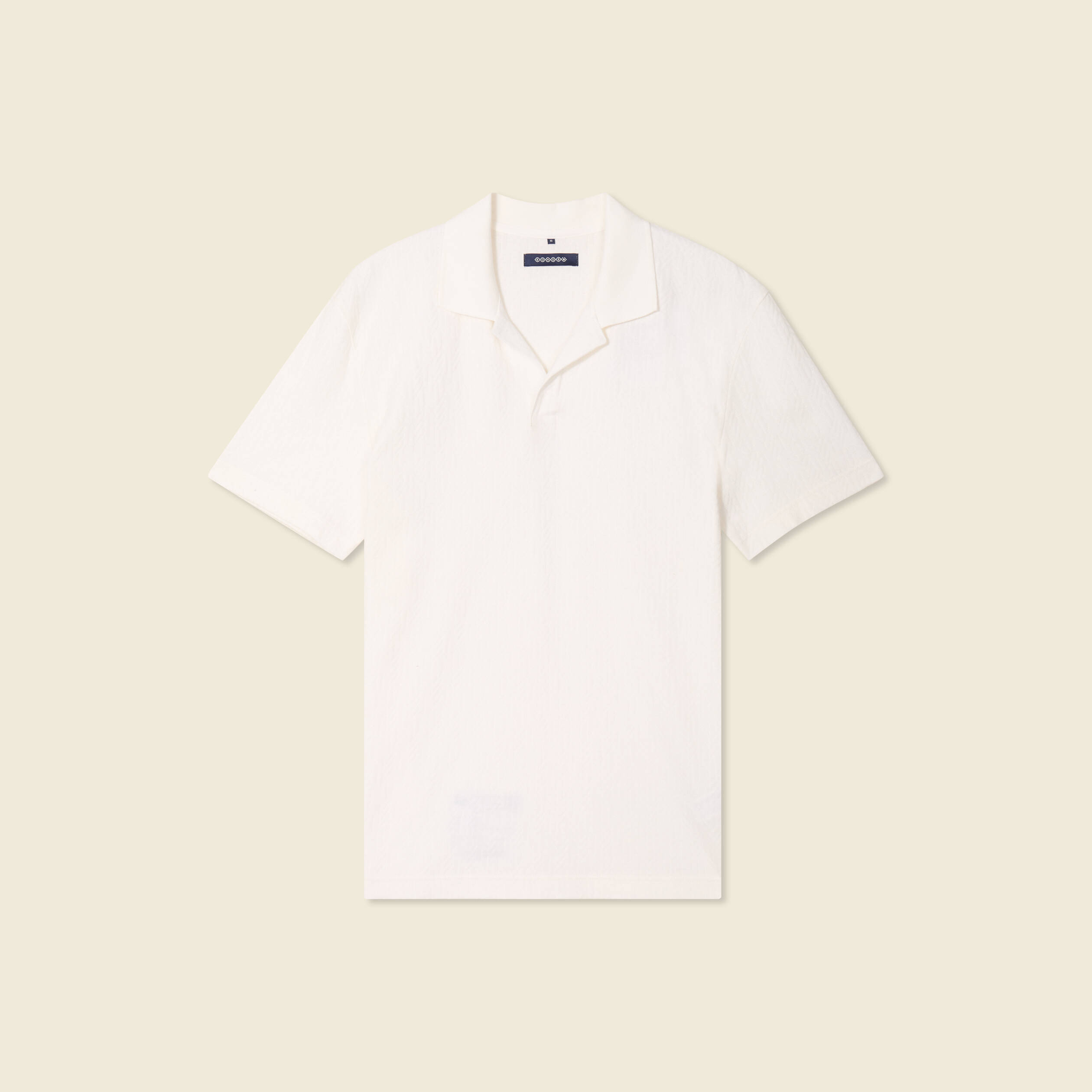 Polo manches courtes ecru homme