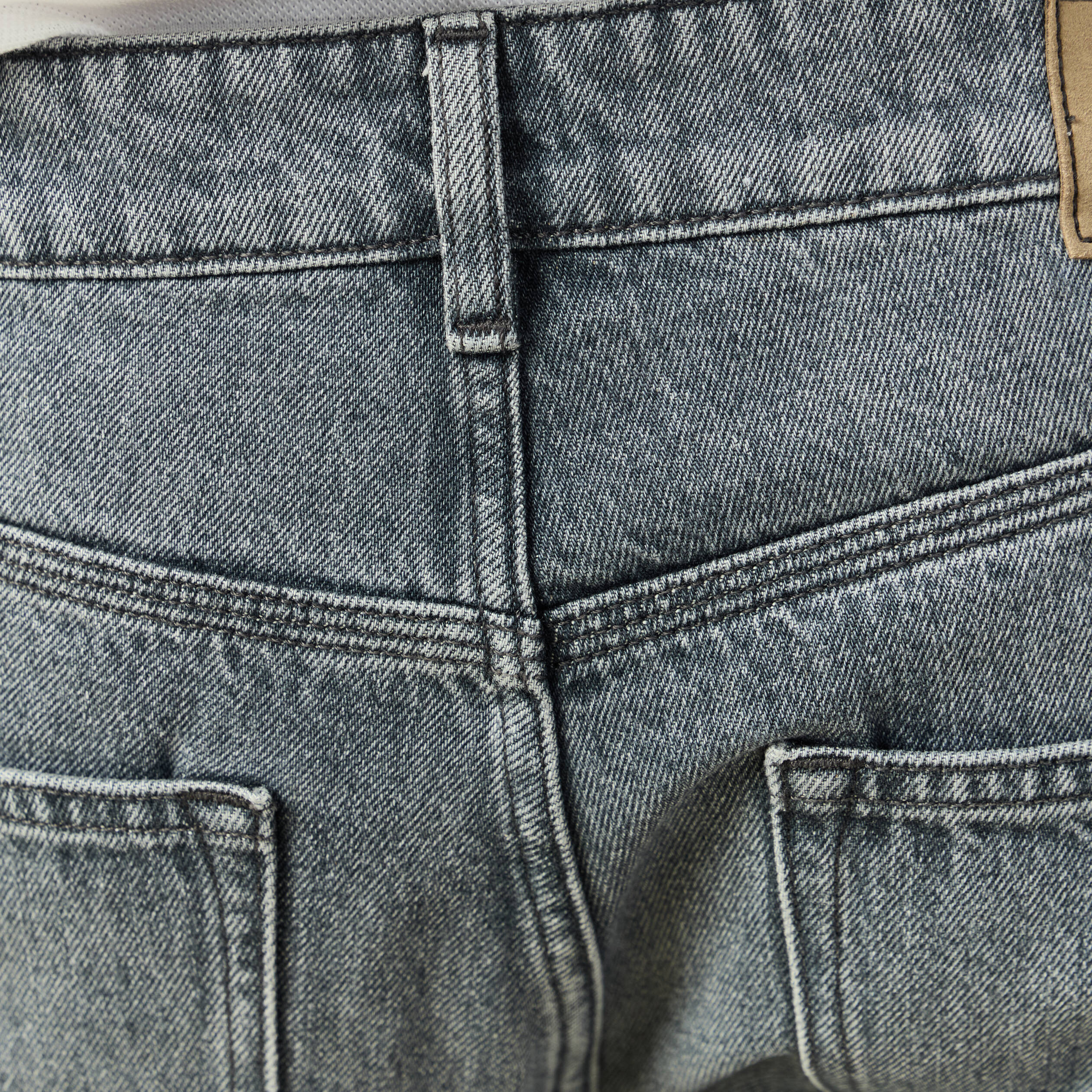 Jeans straight longueur 34 bleu gris homme