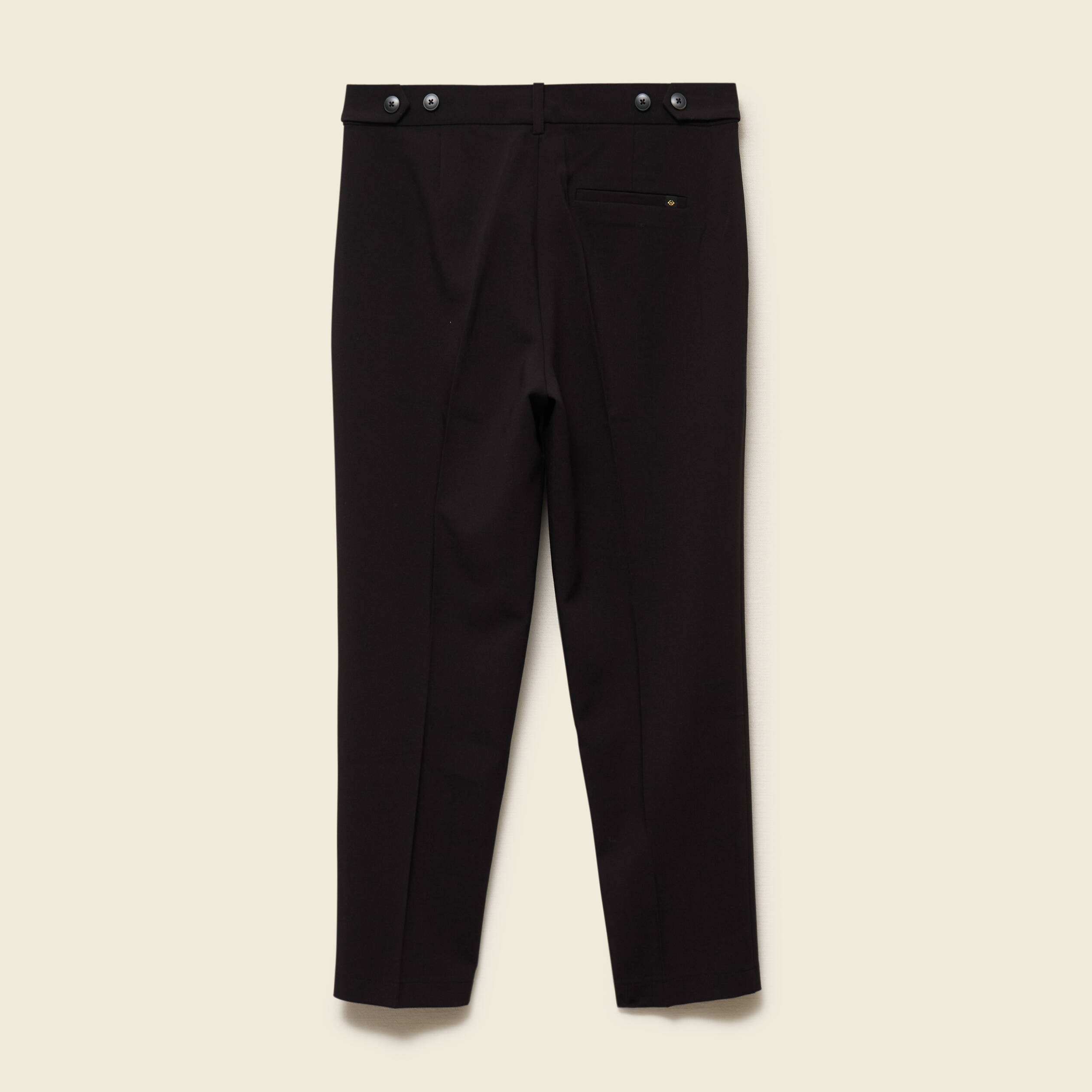 Pantalon cigarette &agrave; pinces noir femme