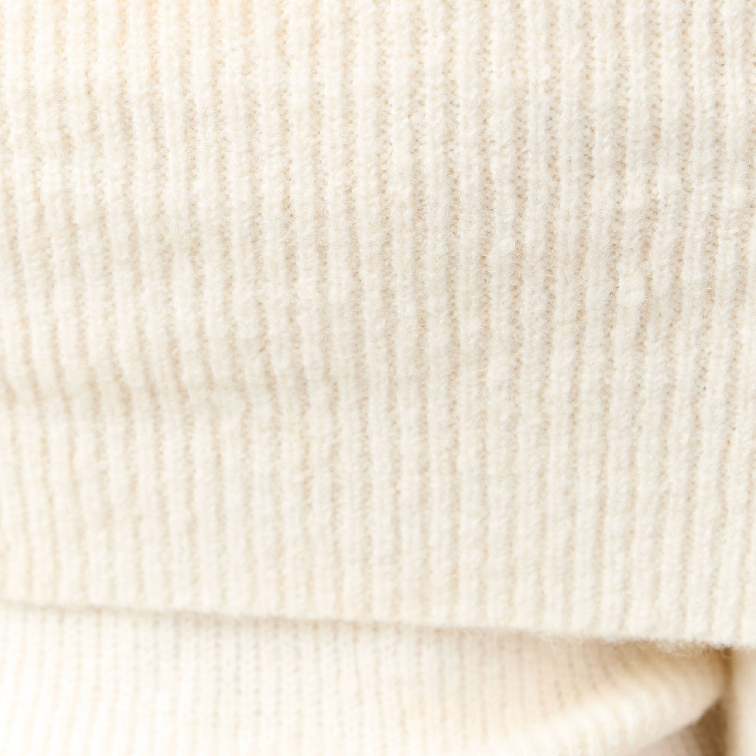Pull manches longues col bardot ecru femme