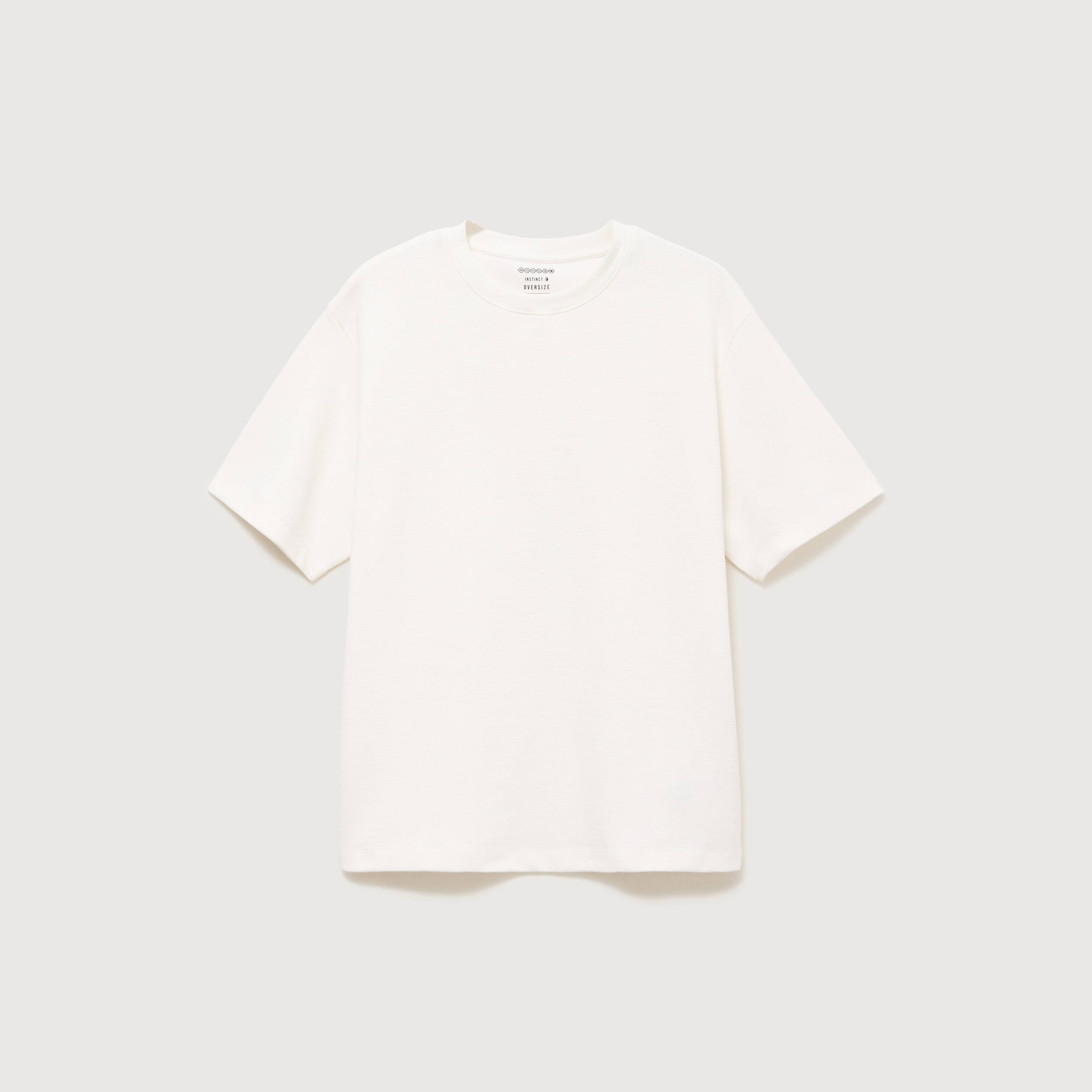 T-shirt ras de cou manches courtes ecru homme