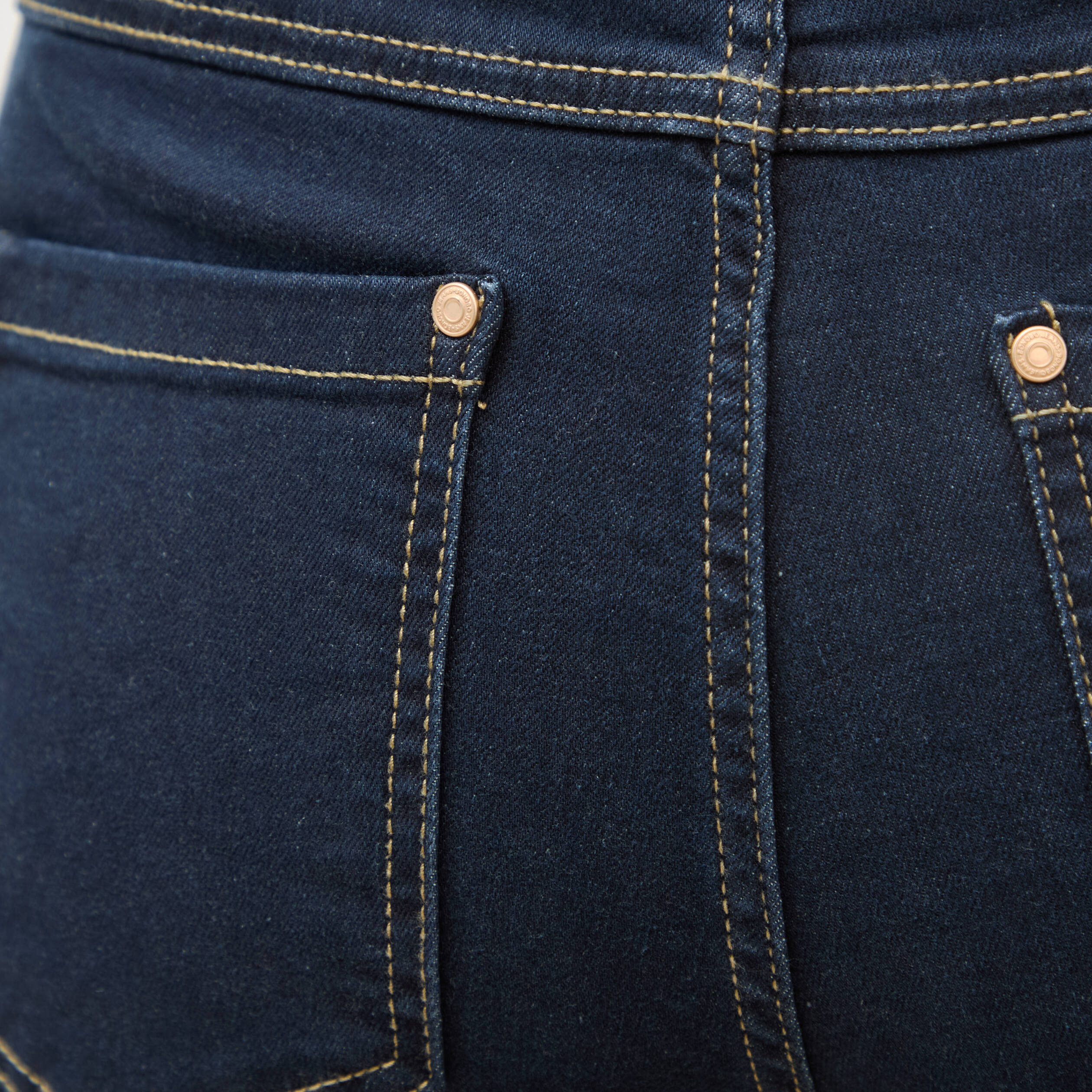 Jeans regular 5 poches denim brut rinse femme