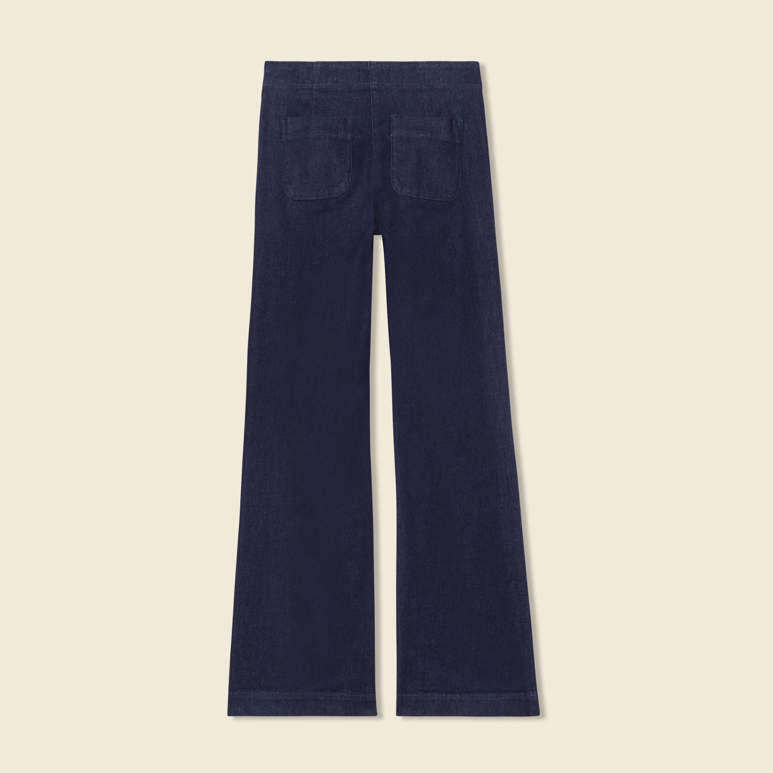 jeans flare a pont denim brut femme Jeans flare à pont denim brut femme