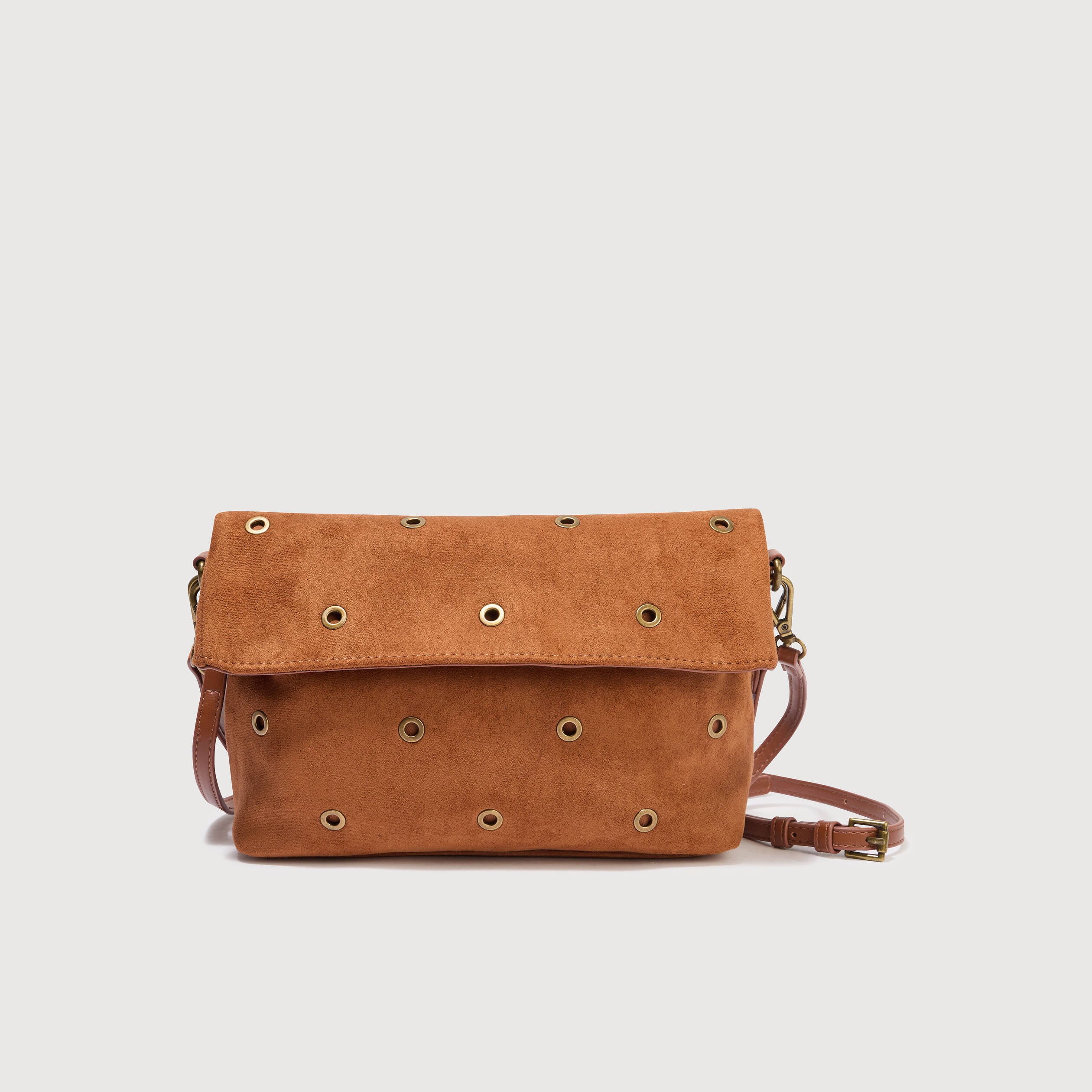 Sac bandouli&egrave;re avec doublure marron clair femme