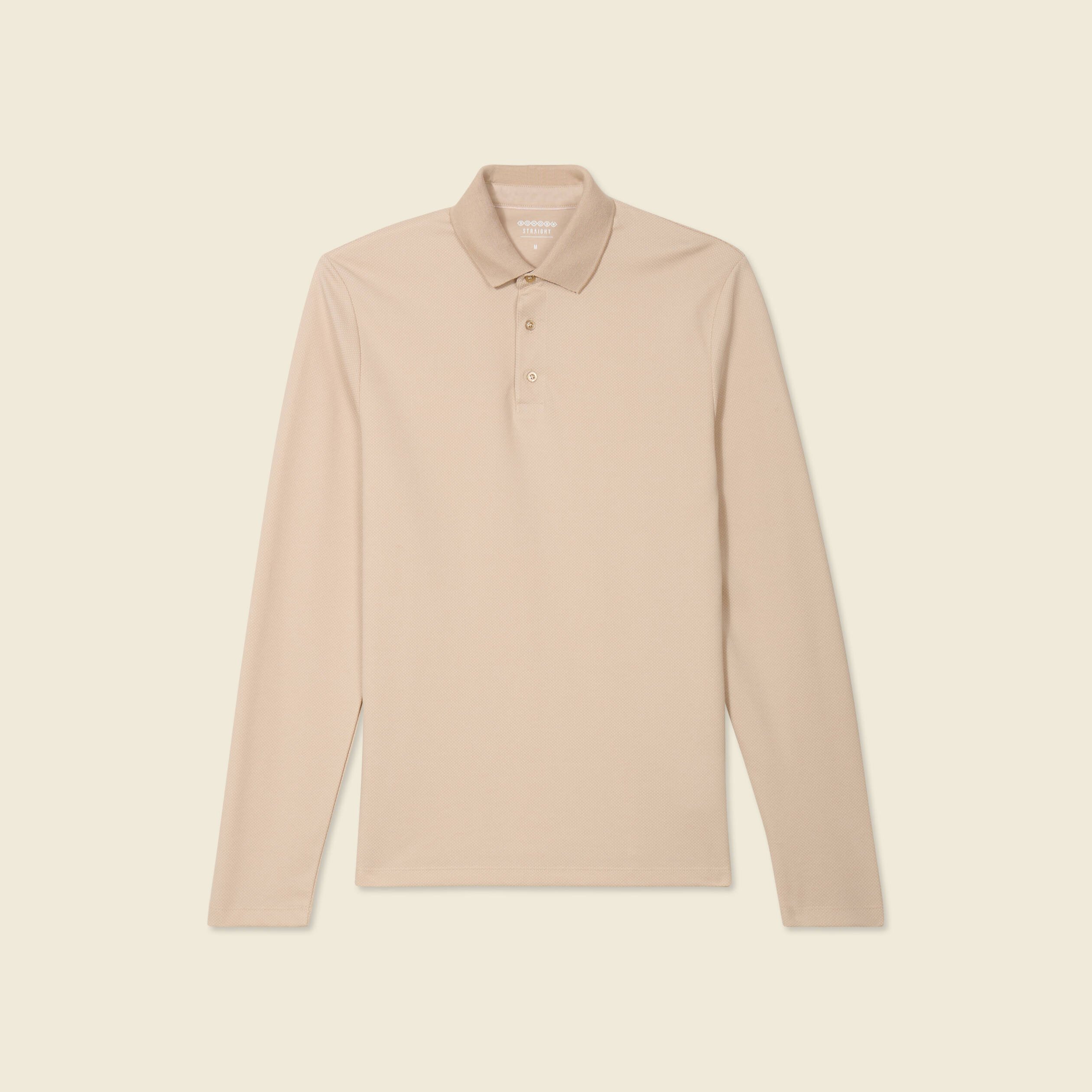 polo manches longues sable homme Polo manches longues sable homme