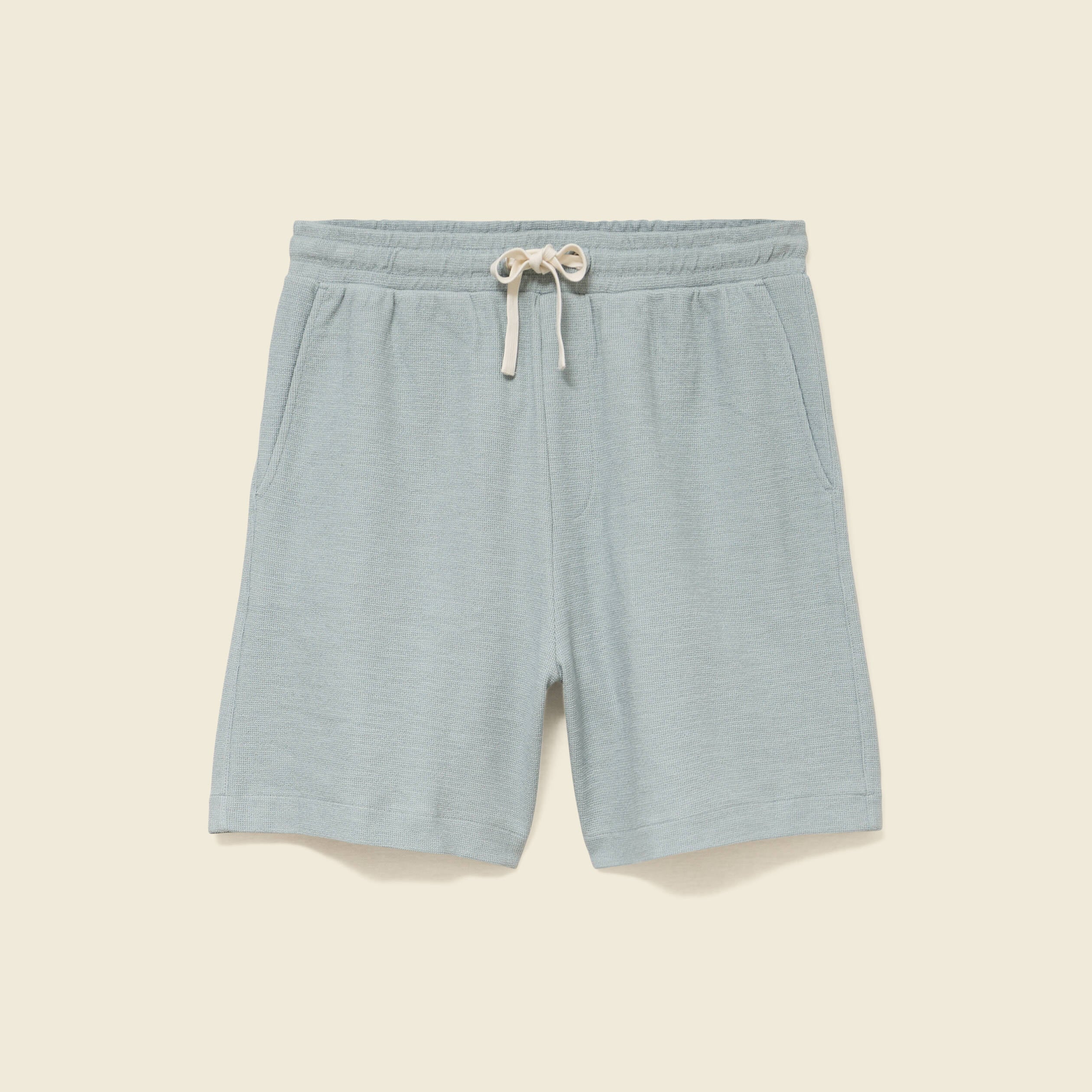 Short droit avec cordon vert clair homme
