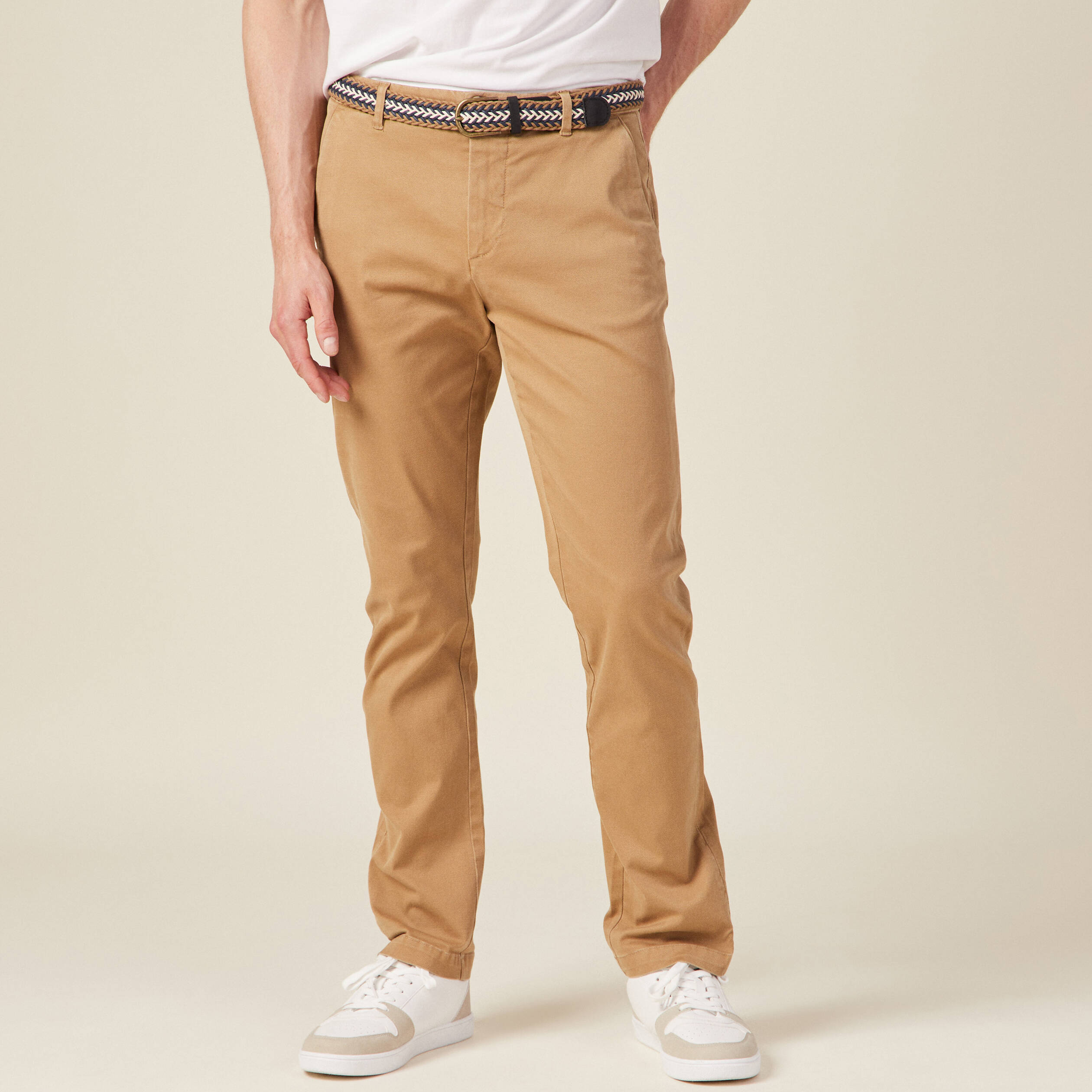 pantalon chino straight vert kaki homme Pantalon chino straight vert kaki homme