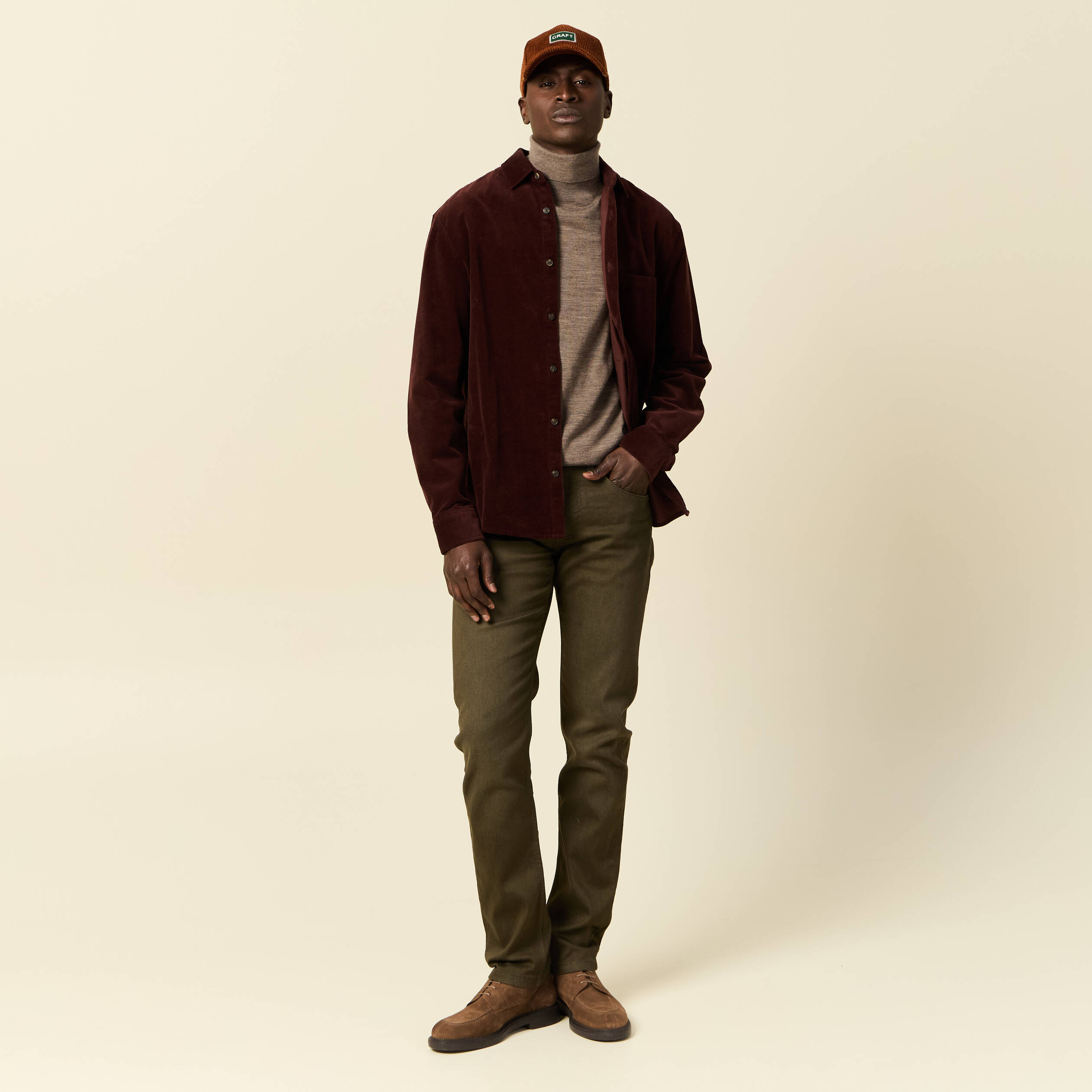Jeans straight homme taupe homme