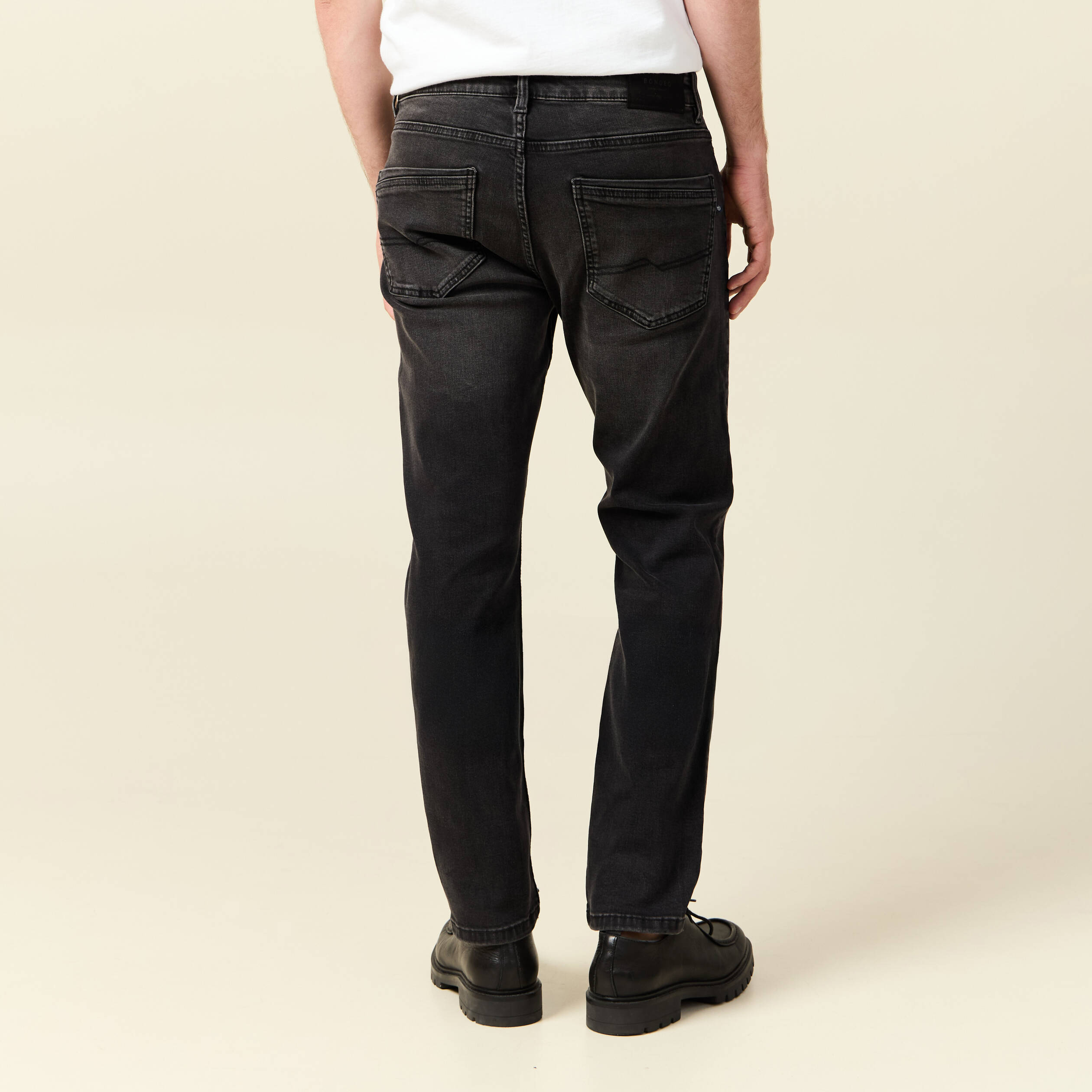 Jeans slim 5 poches longueur 32 denim noir homme