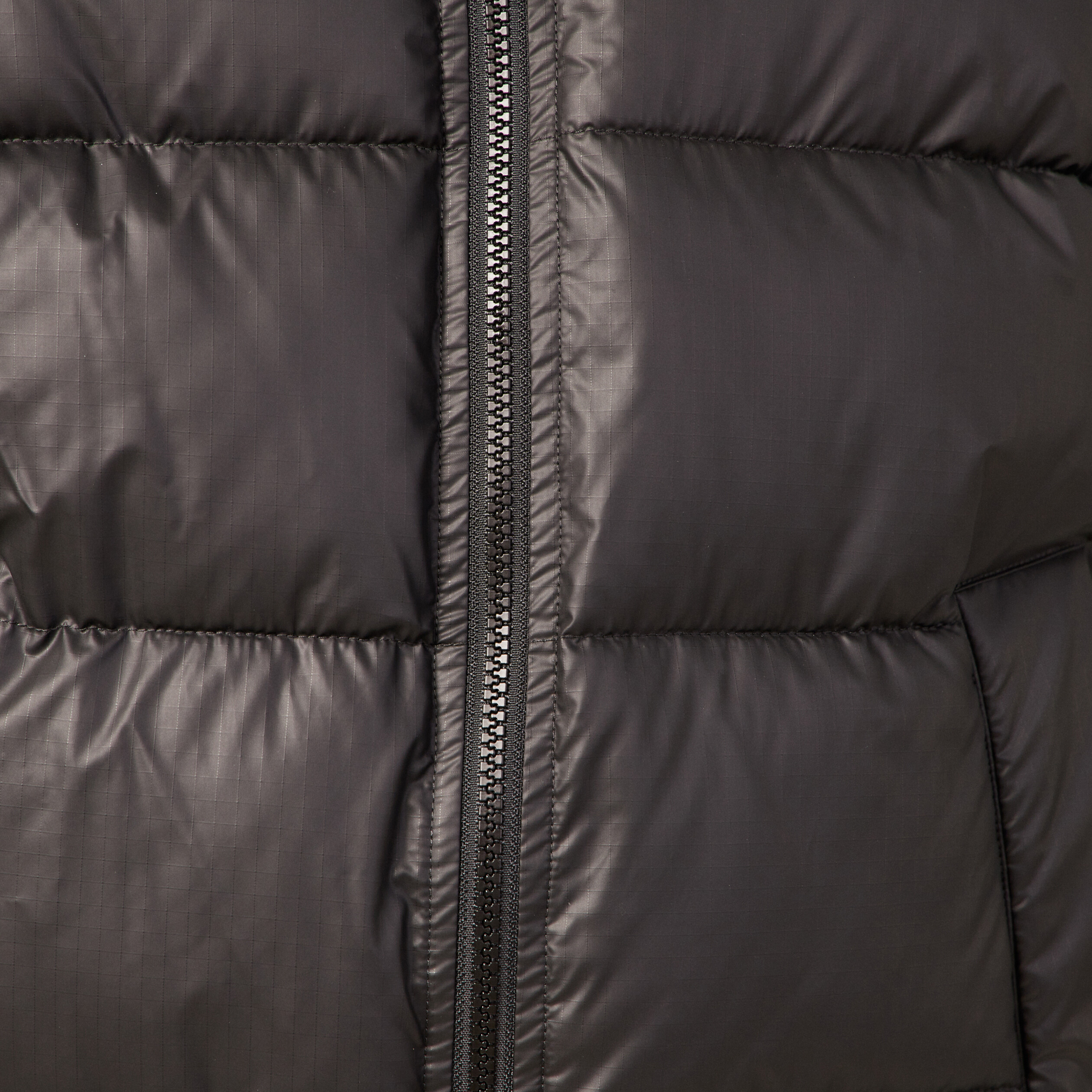 Doudoune droite col montant noir homme