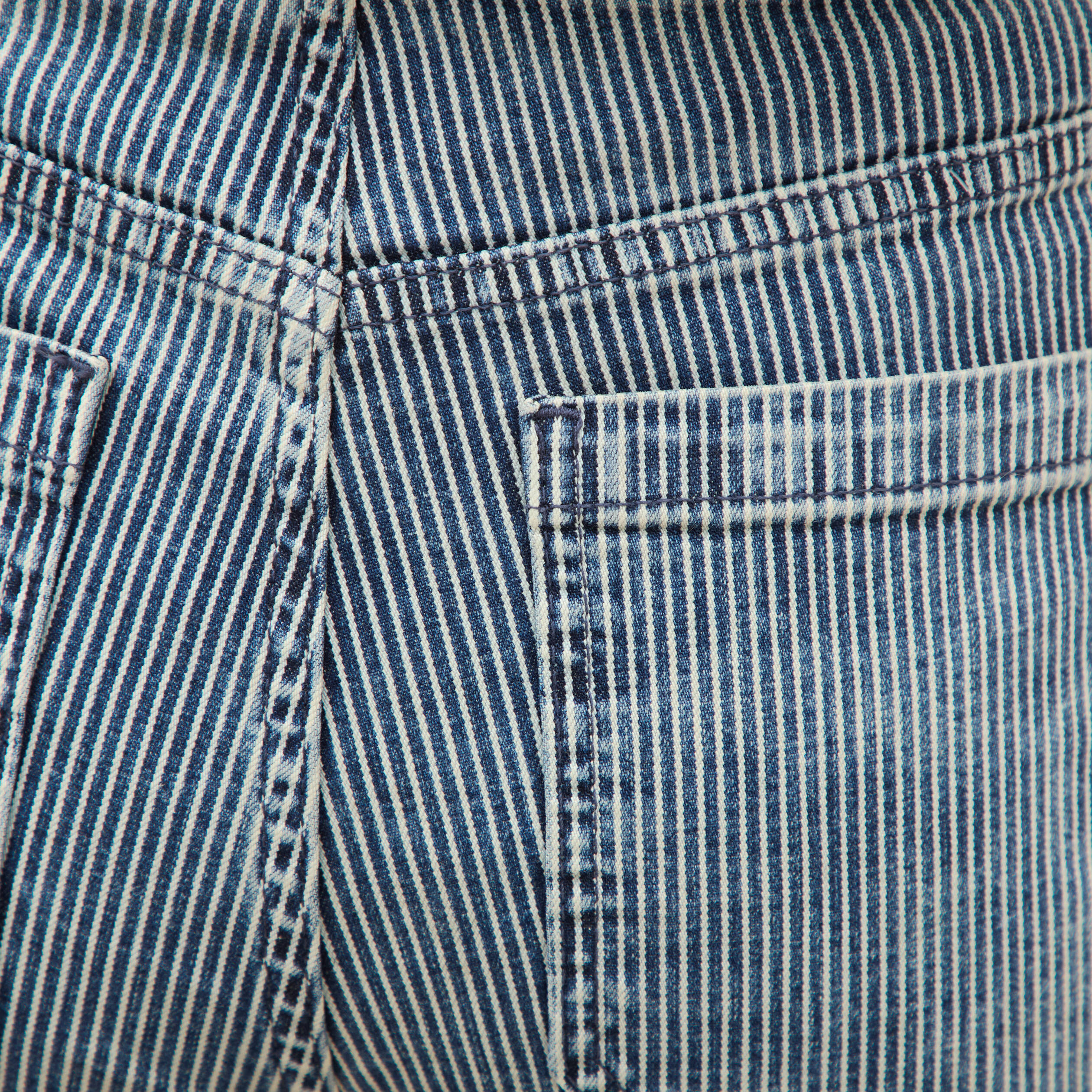 Pantalon large &agrave; pont taille haute denim used femme