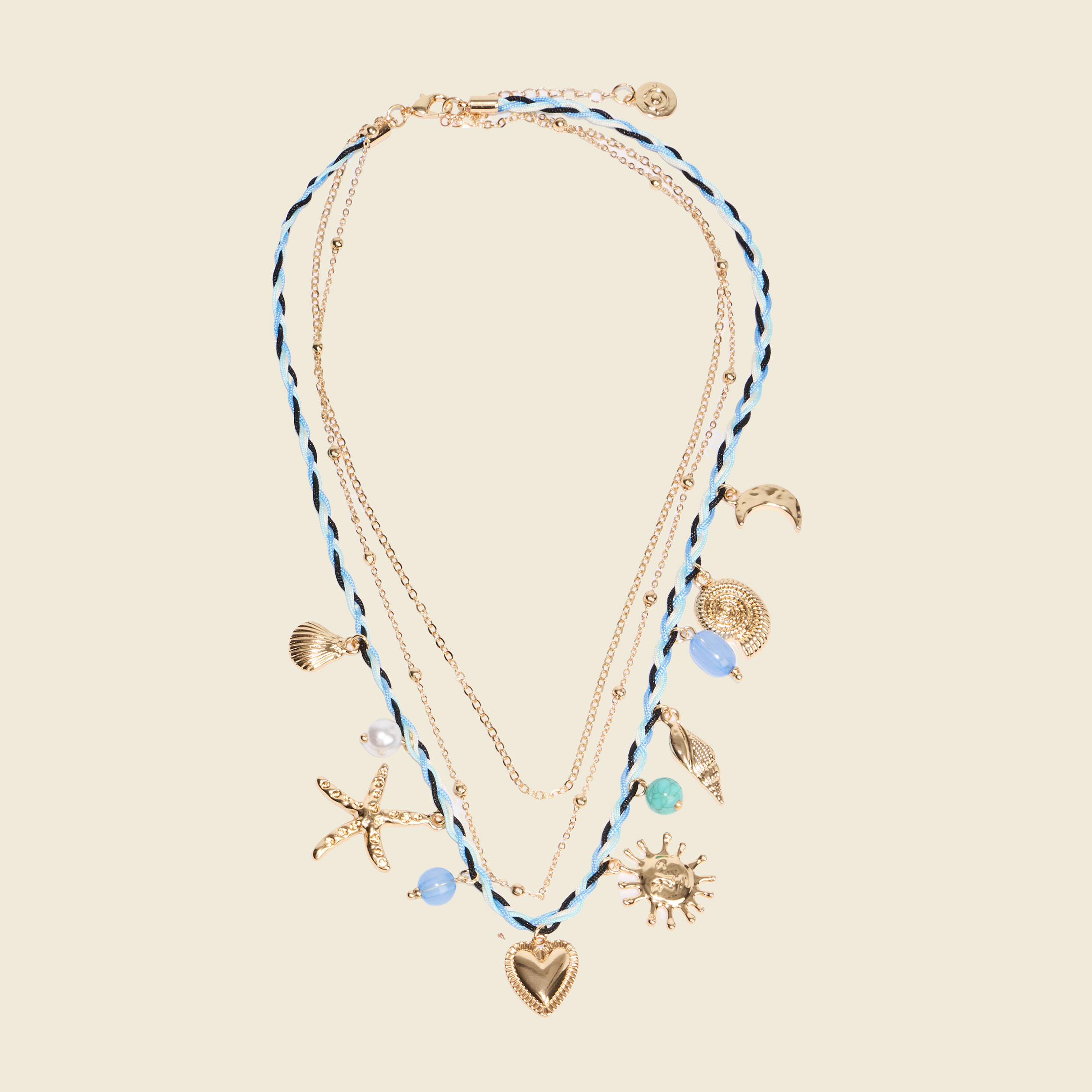 Collier bleu marine femme
