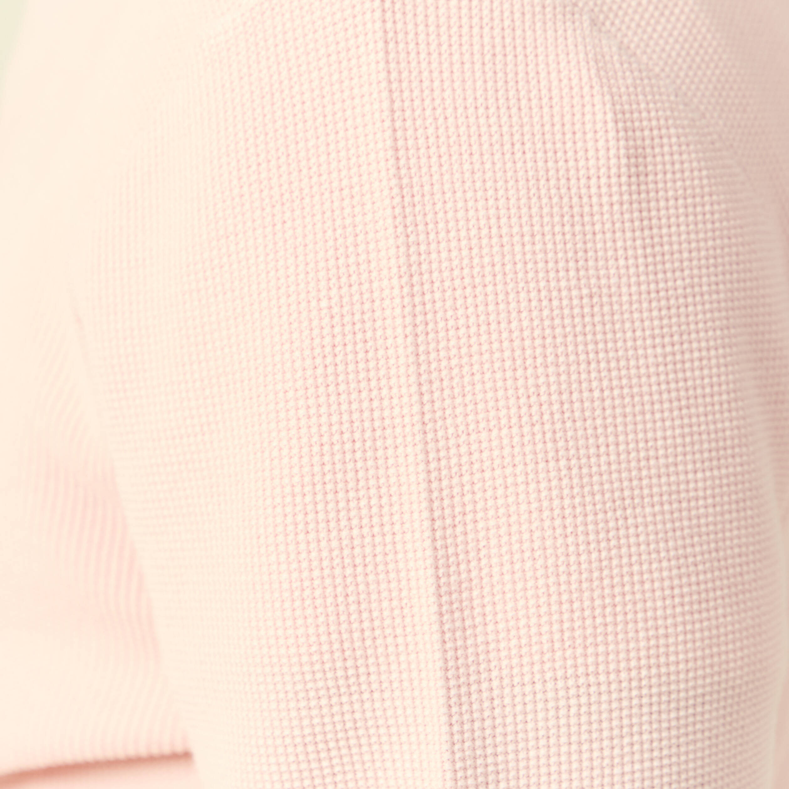 Pull fin col rond manches longues rose poudr&eacute;e homme