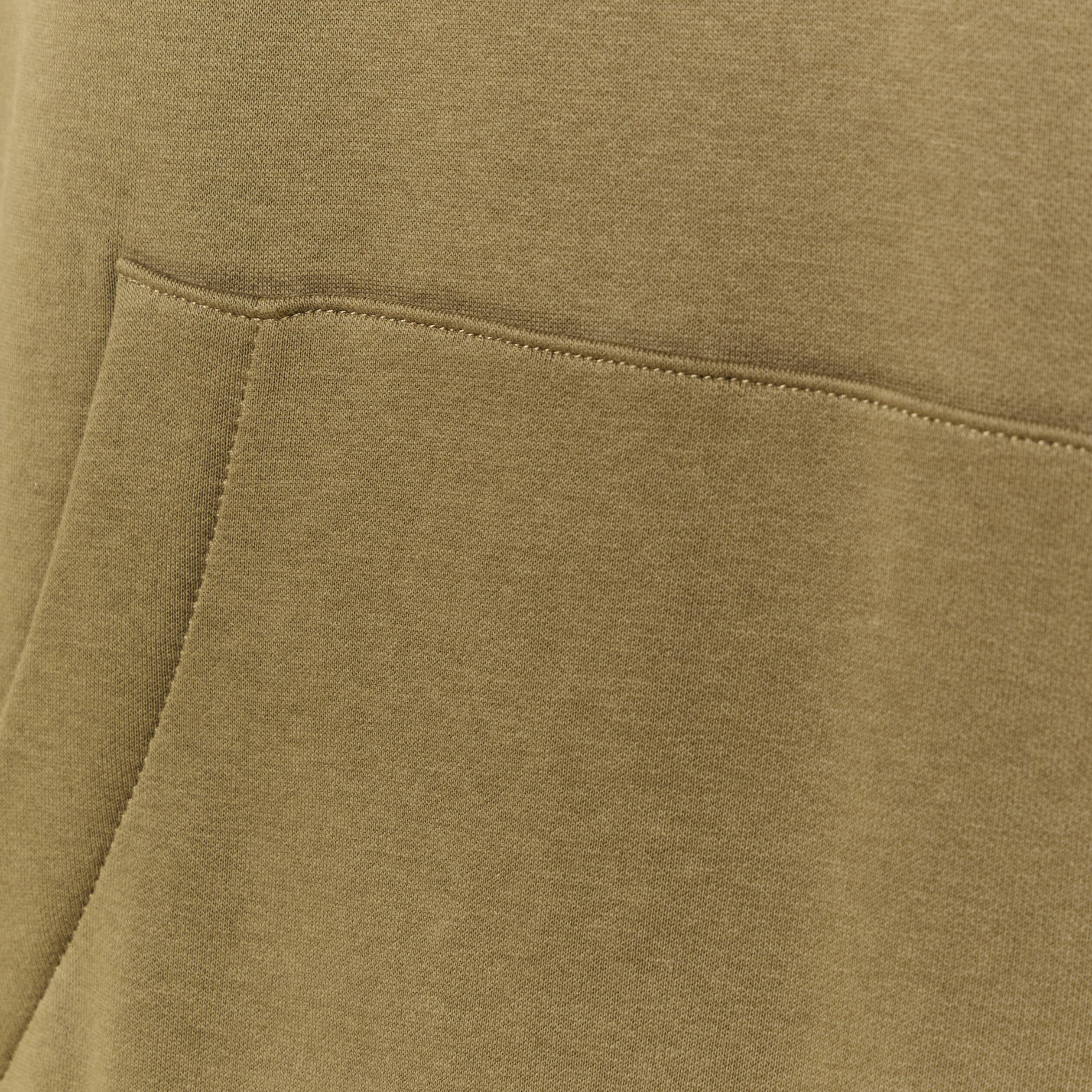 Sweat &agrave; capuche vert kaki homme