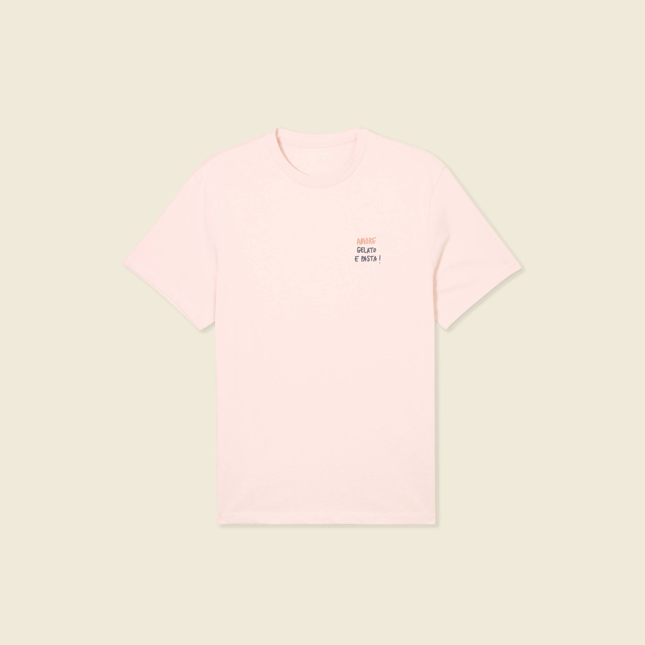 T-shirt manches courtes rose clair homme