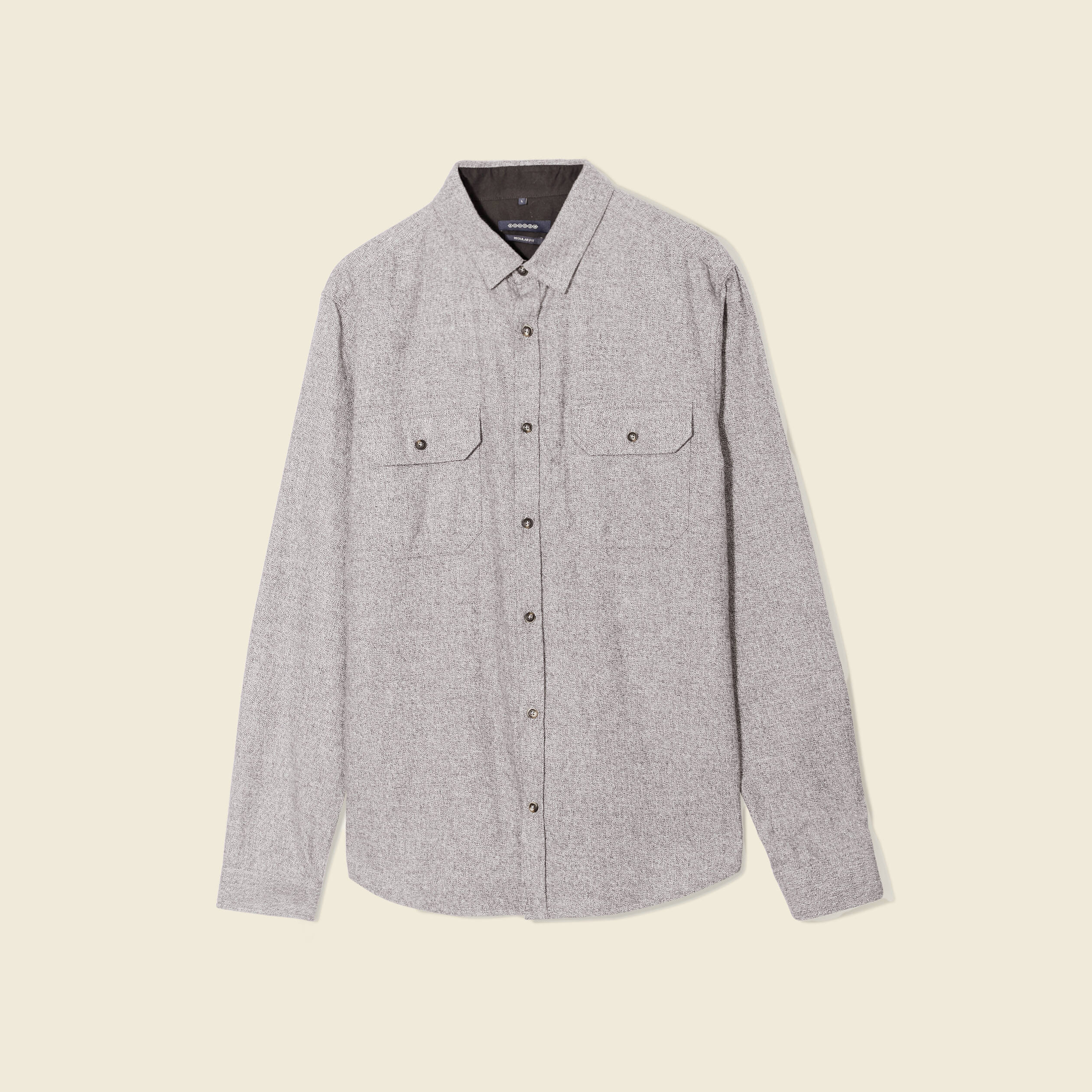 Chemise manches longues ecru homme