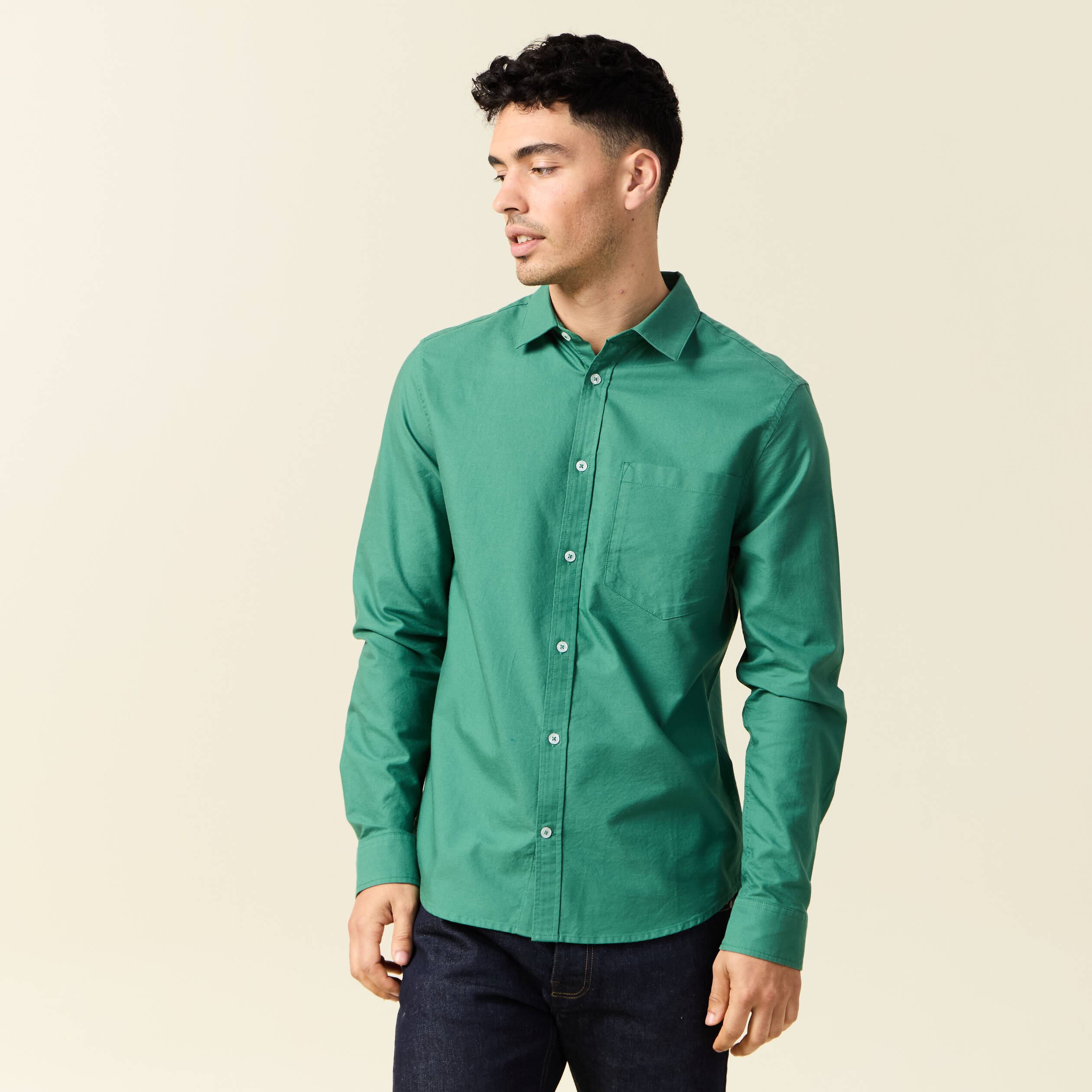 Chemises décontractées et hauts verts pour homme