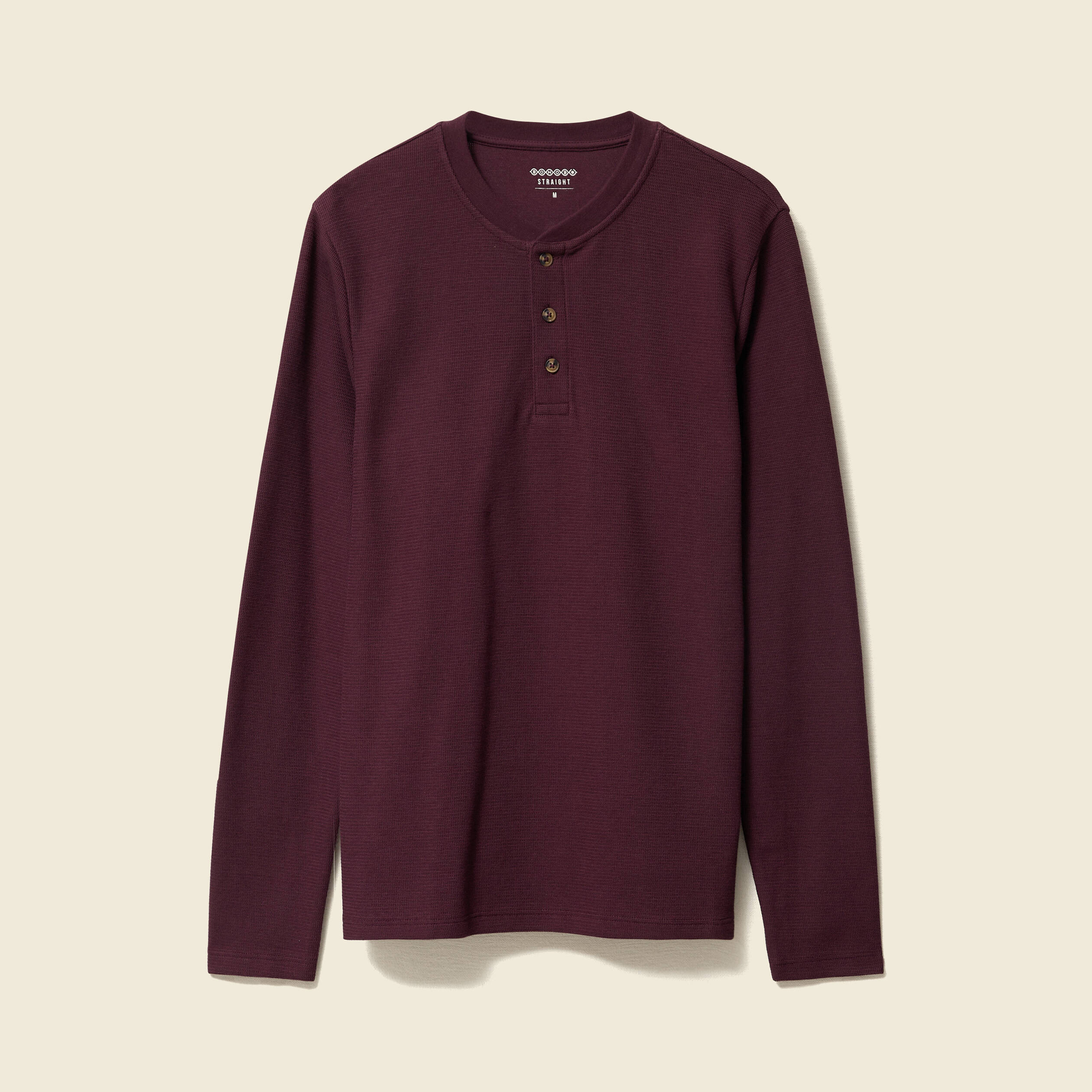 T-shirt manches longues bordeaux homme