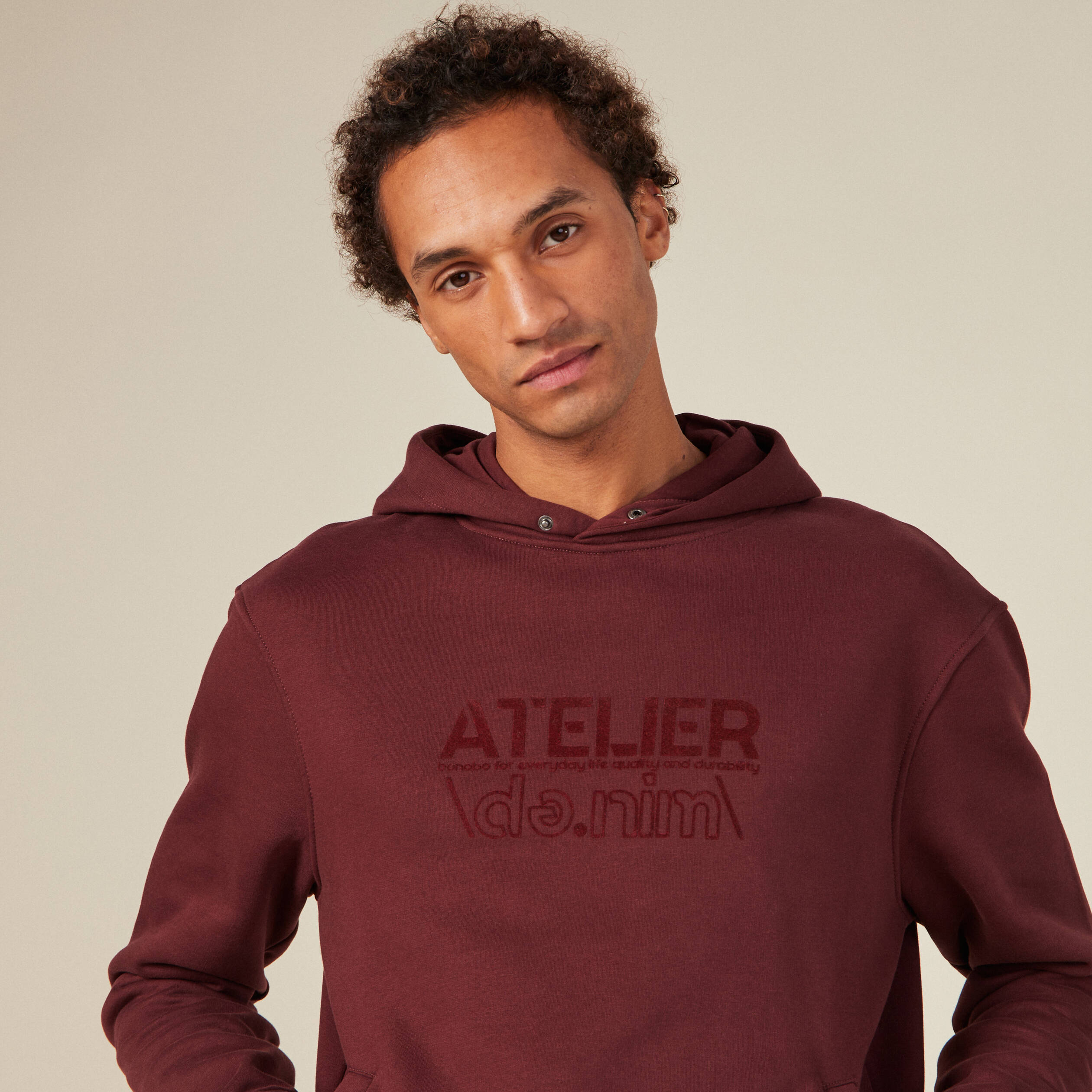 sweat a capuche rouge fonce homme Sweat à capuche rouge foncé homme