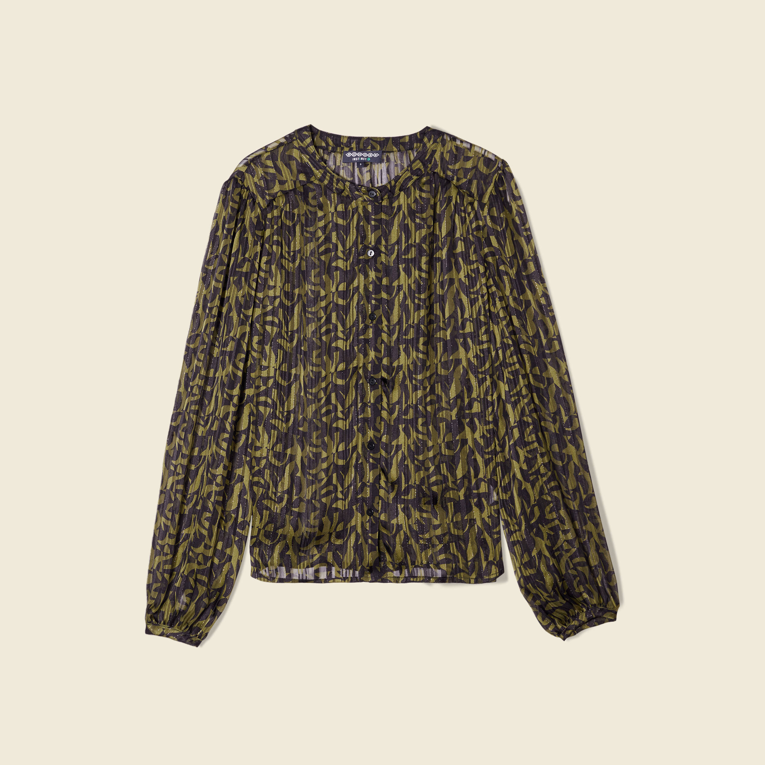 Chemise éco-responsable vert kaki femme
