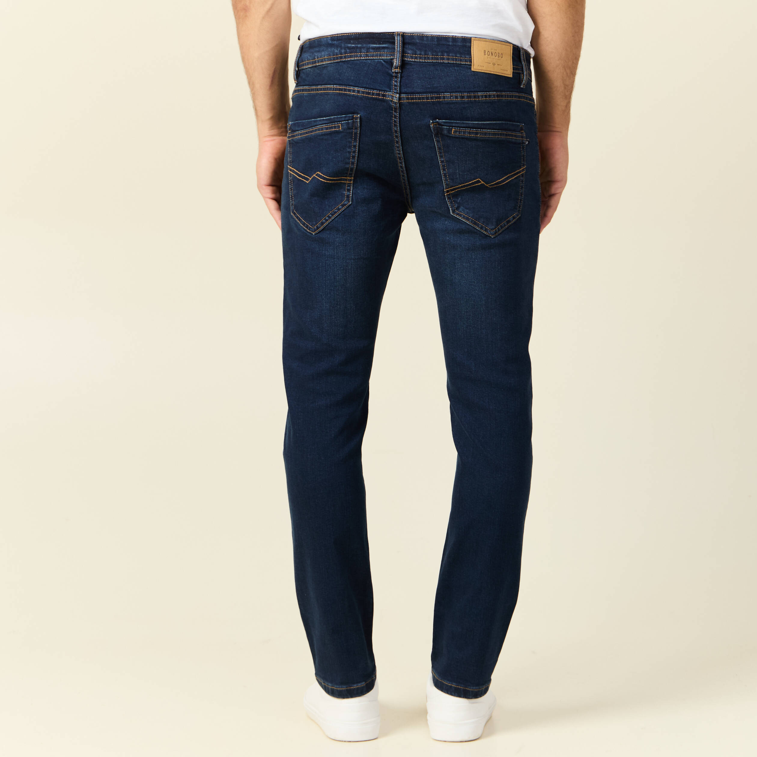 Jeans slim éco-responsable denim brut homme