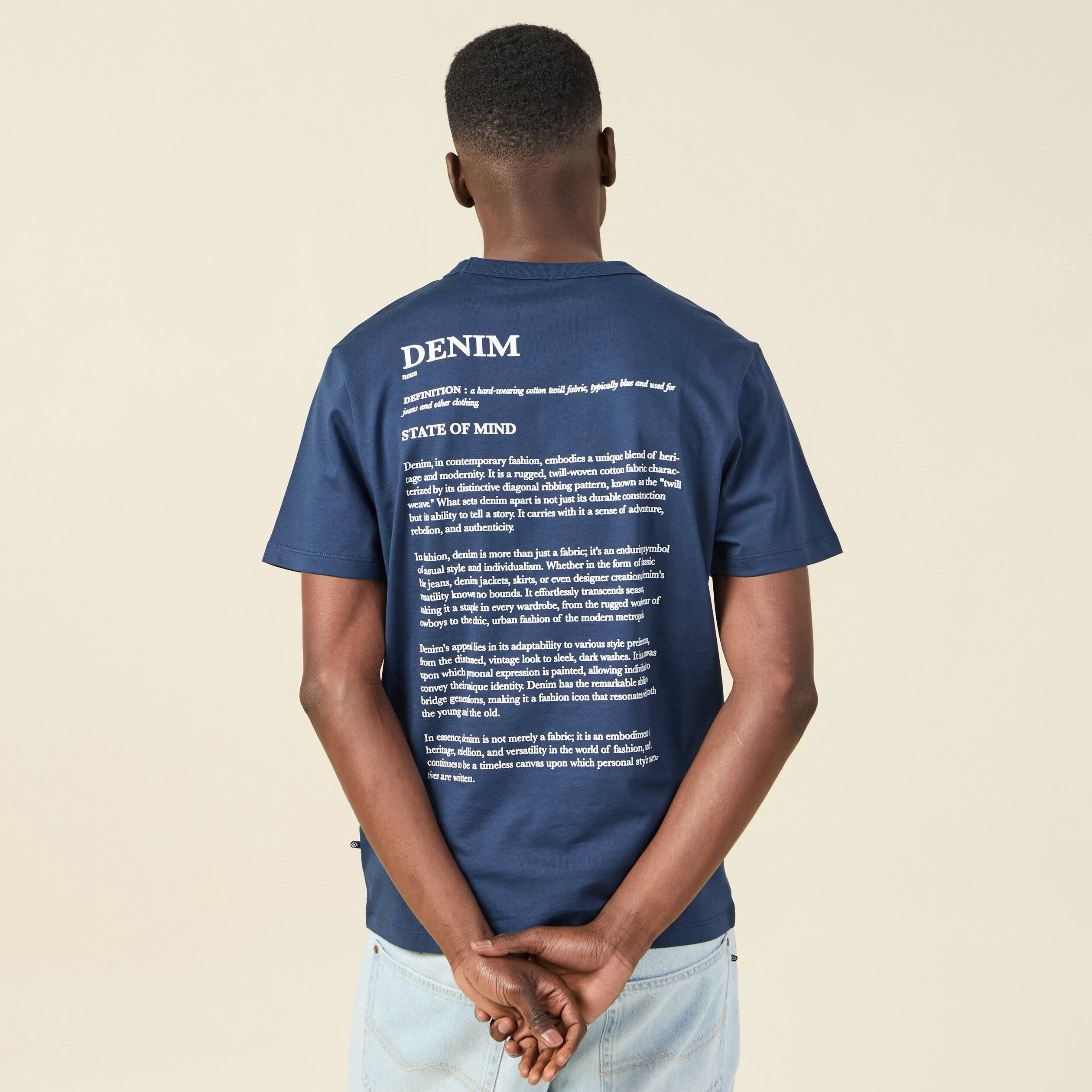 T-shirt manches courtes bleu marine homme