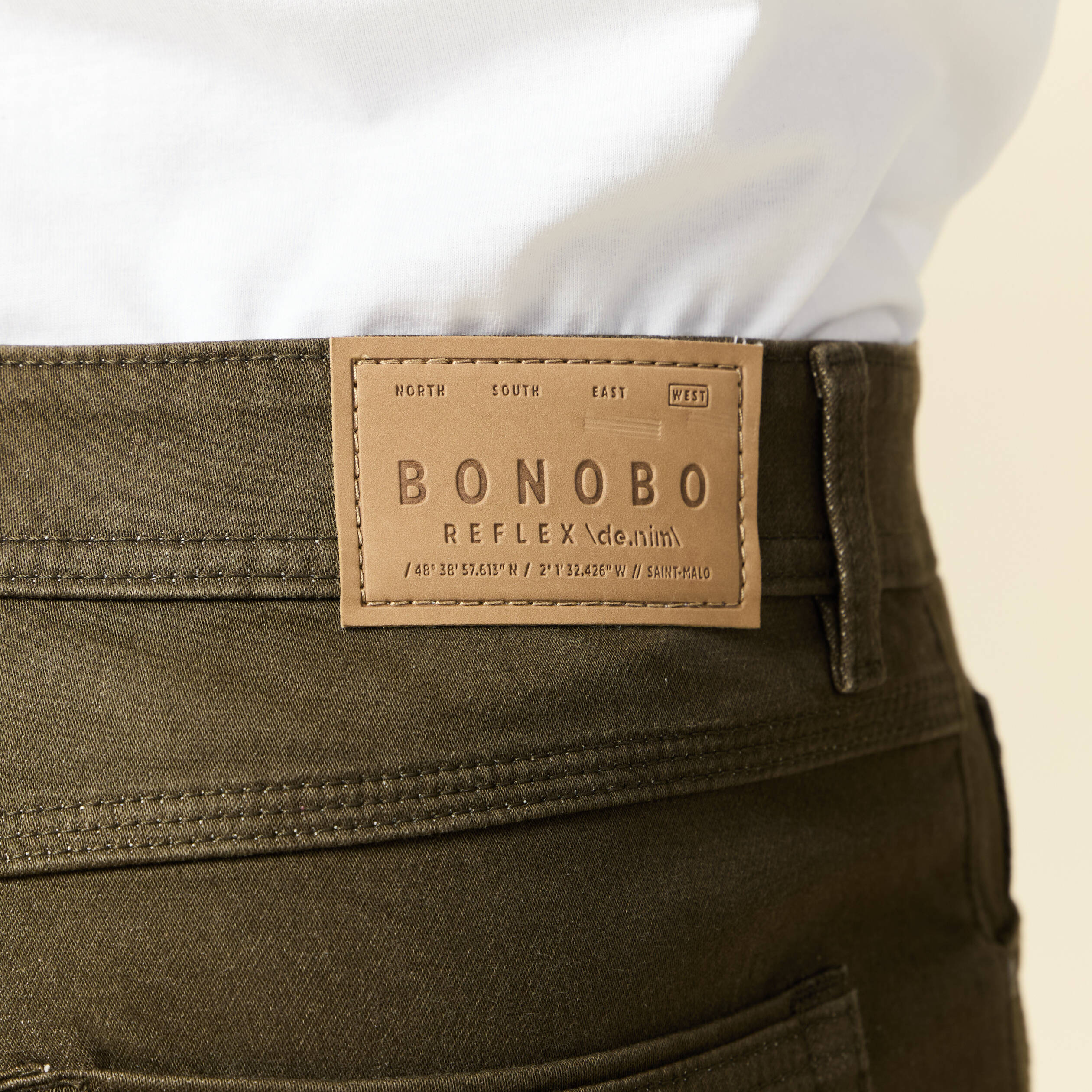 Jeans straight homme taupe homme